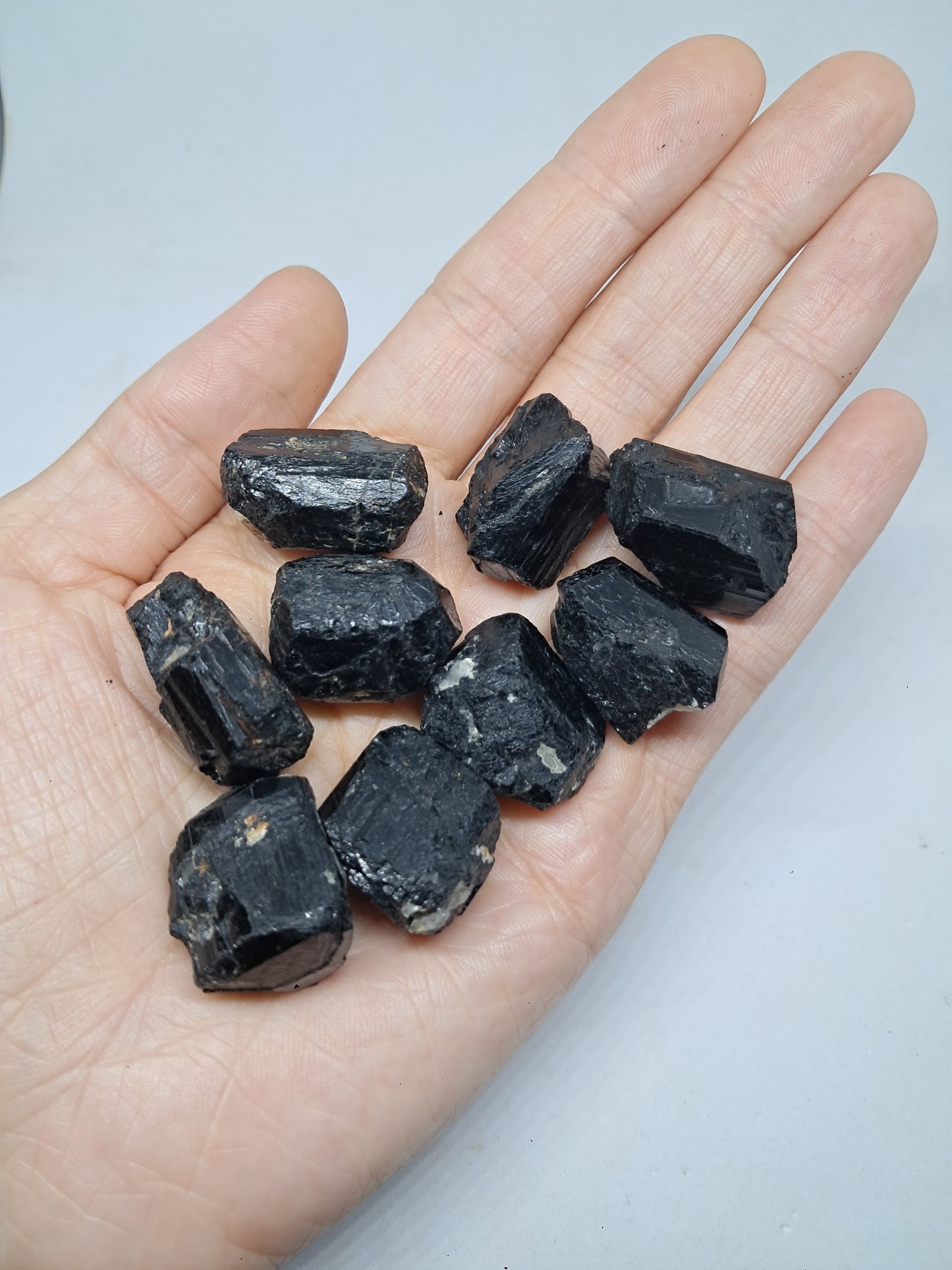Medium Black Tourmaline Crystals (Karnataka) Natural Stone | Mineral Specimen #BT5