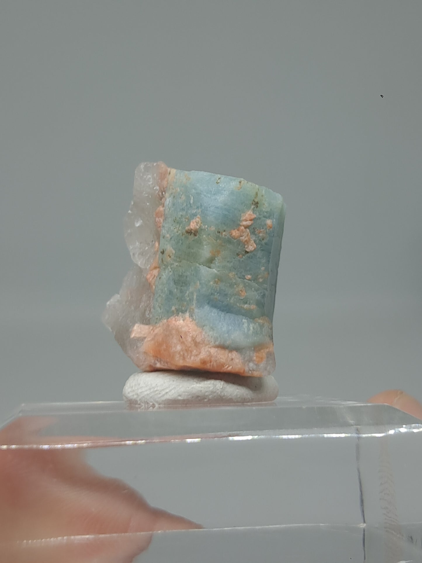 Aquamarine w/ Quartz (Karur) Rough Natural Crystal | Mineral Specimen #AQM53