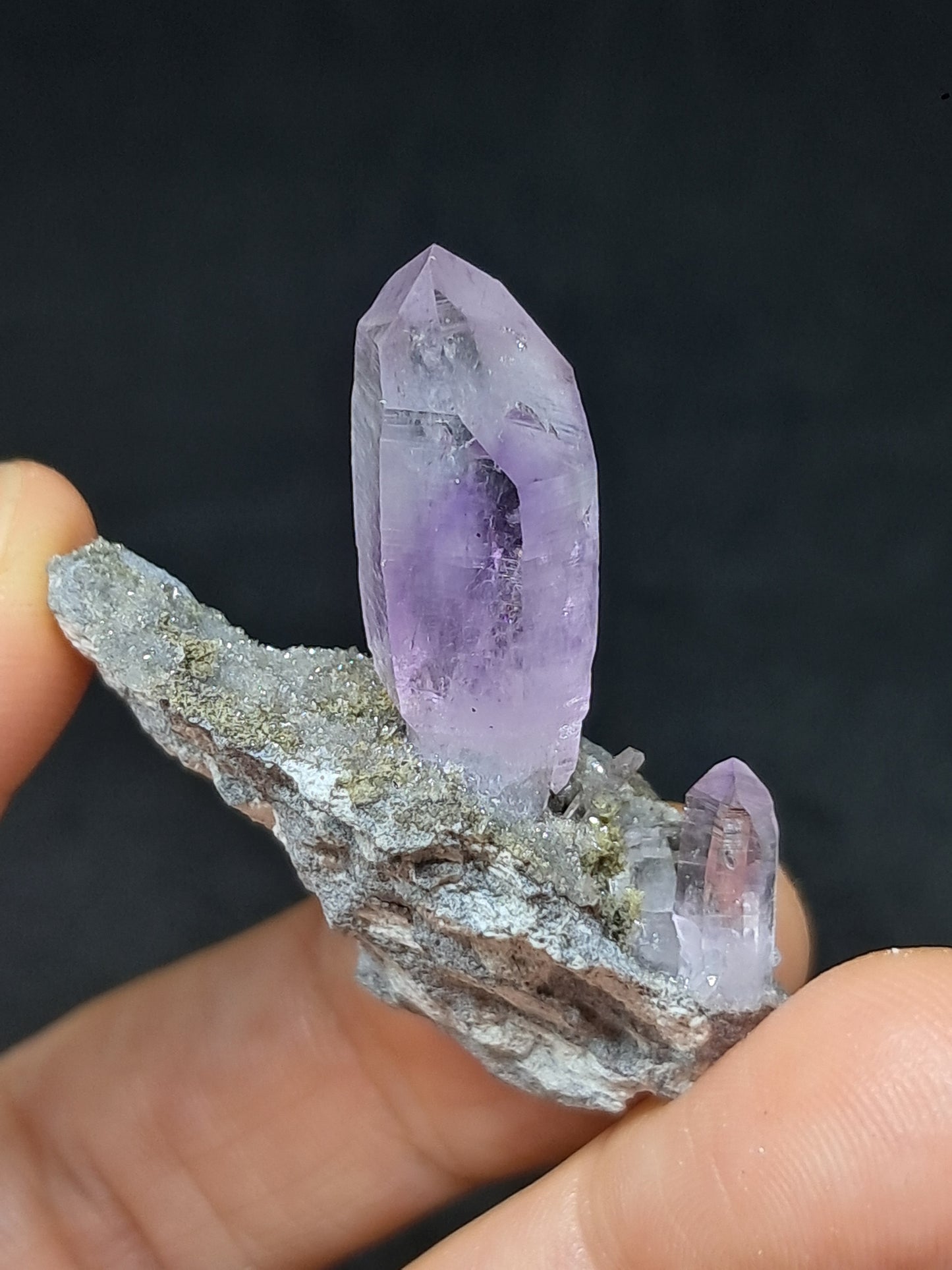 Veracruz Amethyst Crystal on Matrix (Mexico) | Natural Point | Mineral Specimen #VA13