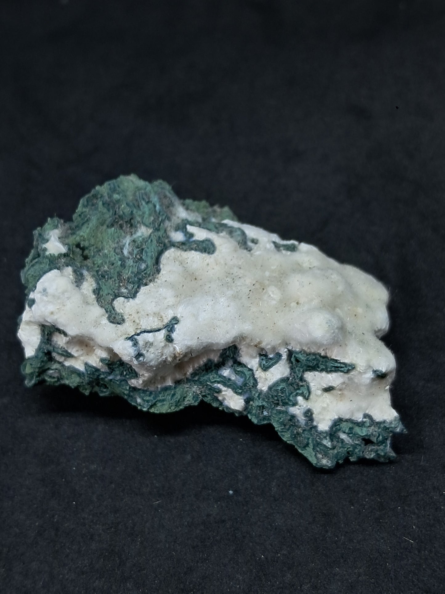 Okenite on Chalcedony (Mumbai) Mineral Specimen | Natural Crystal #OK40