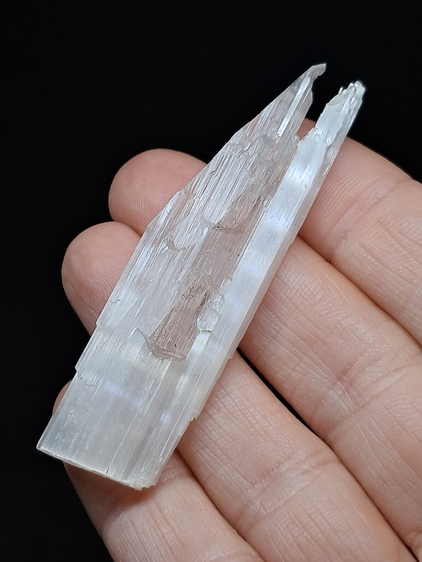 Satin Spar *Selenite* (India) Fibrous Gypsum | Mineral Specimen | Rough Crystal #SE5