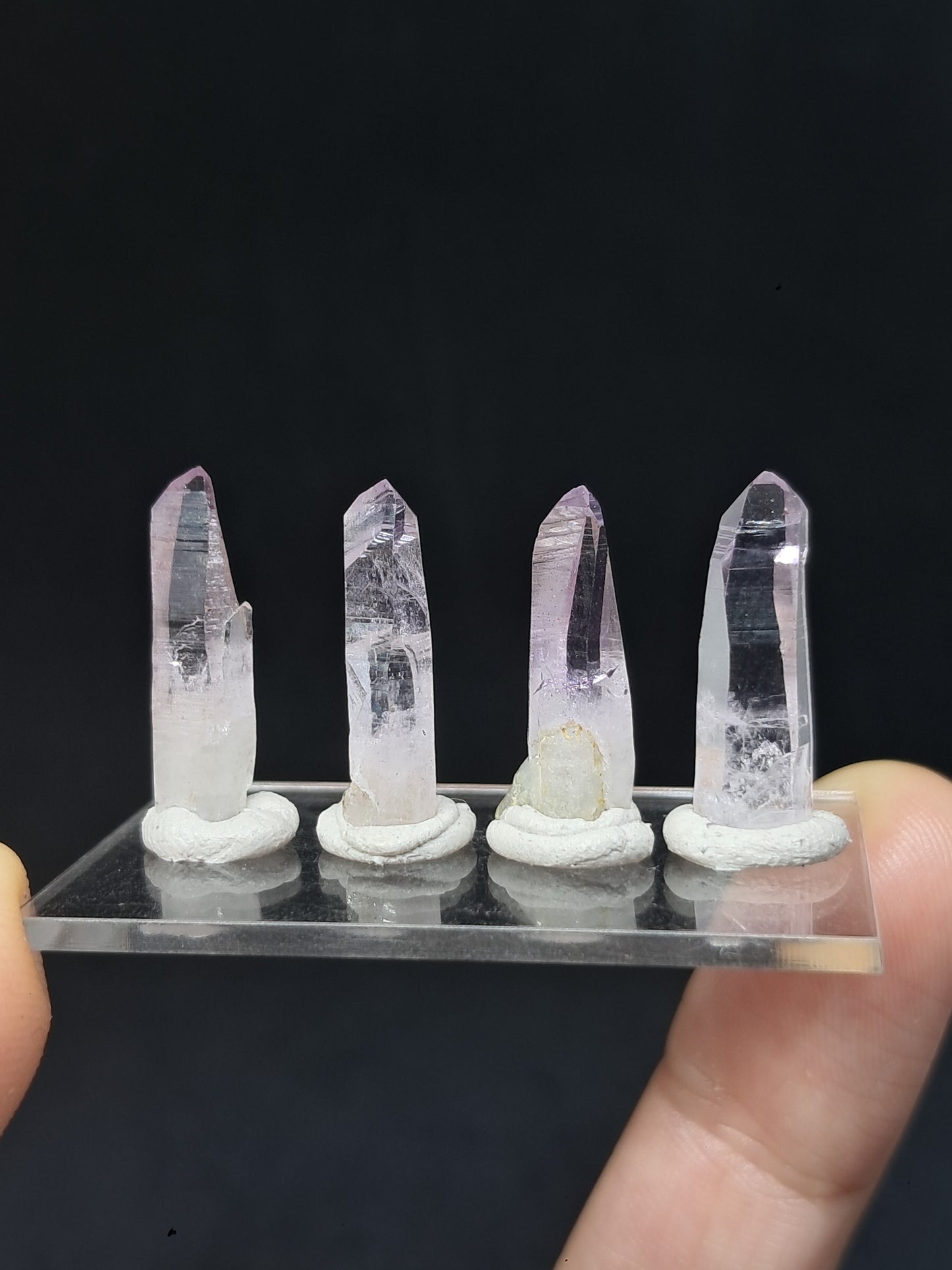 Set of 4 Small Veracruz Amethyst Crystal Points (Mexico) | Natural Stones #VA18