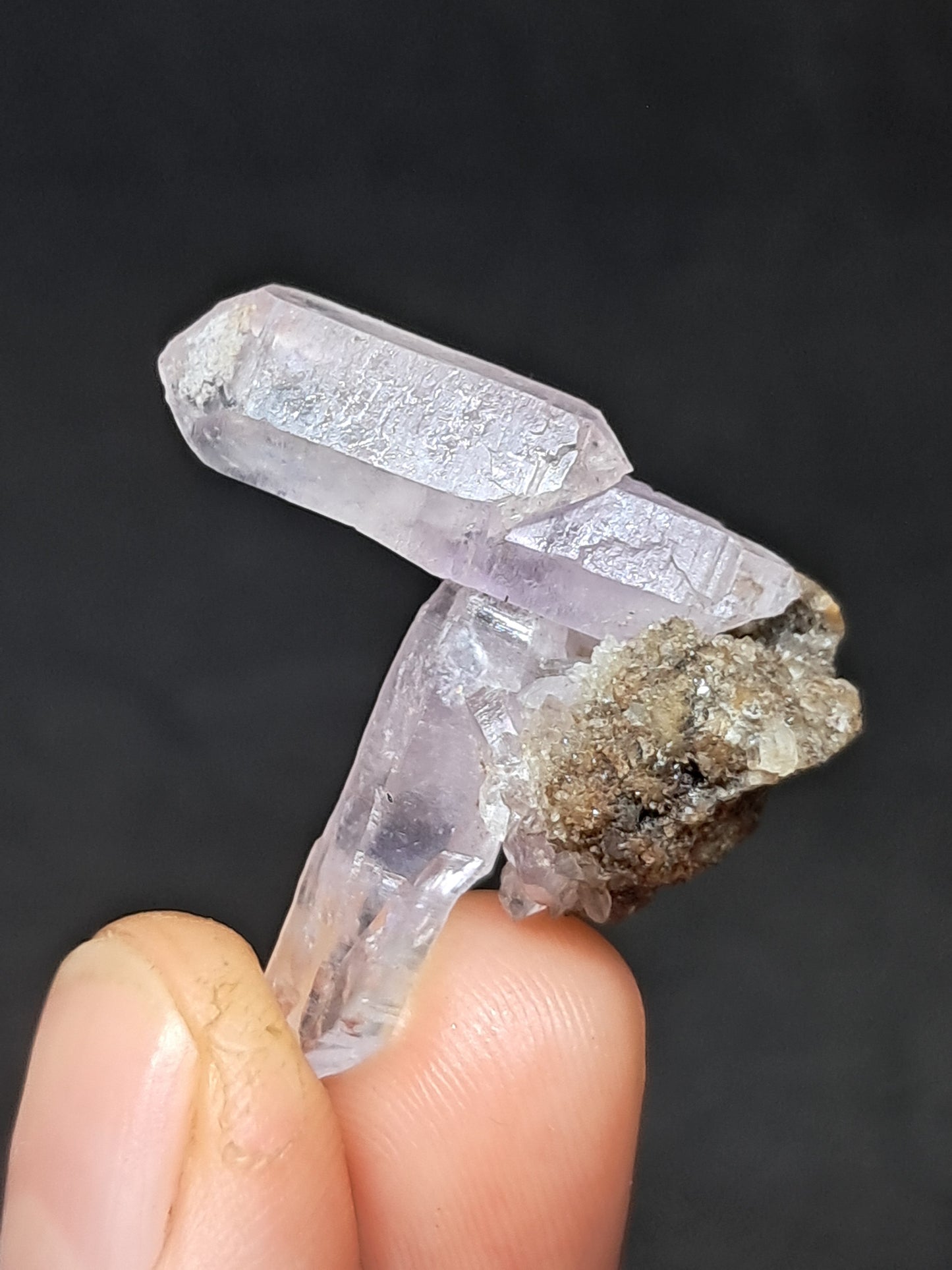 Veracruz Amethyst Scepter Crystals on Matrix (Mexico) | Natural Cluster | Mineral Specimen #VA27