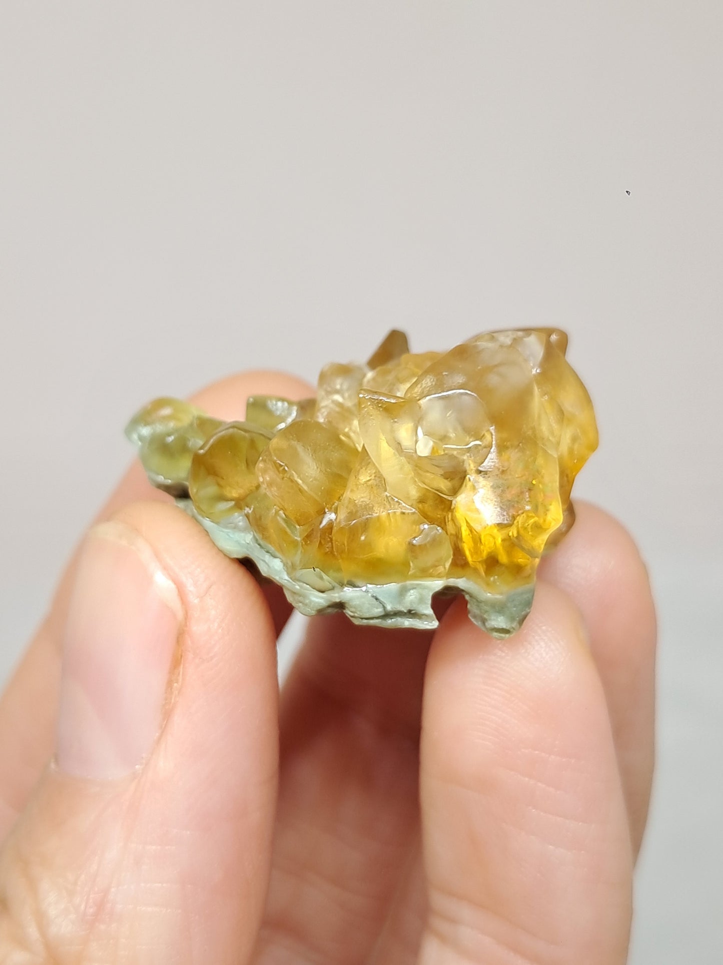 Honey Calcite (Ahmednagar) Dog Tooth Formation | Natural Crystal | Mineral Specimen #CA26