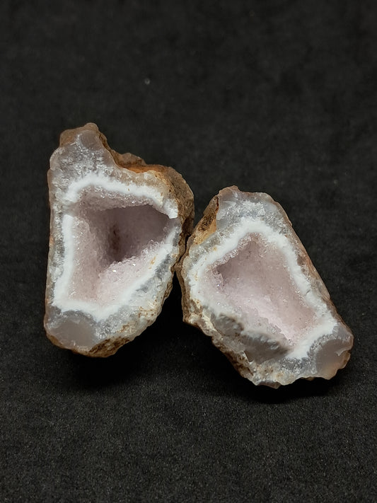Pink Quartz Geode (Ajanta) | Deep Cavity | Natural Crystal | Chalcedony #GD24