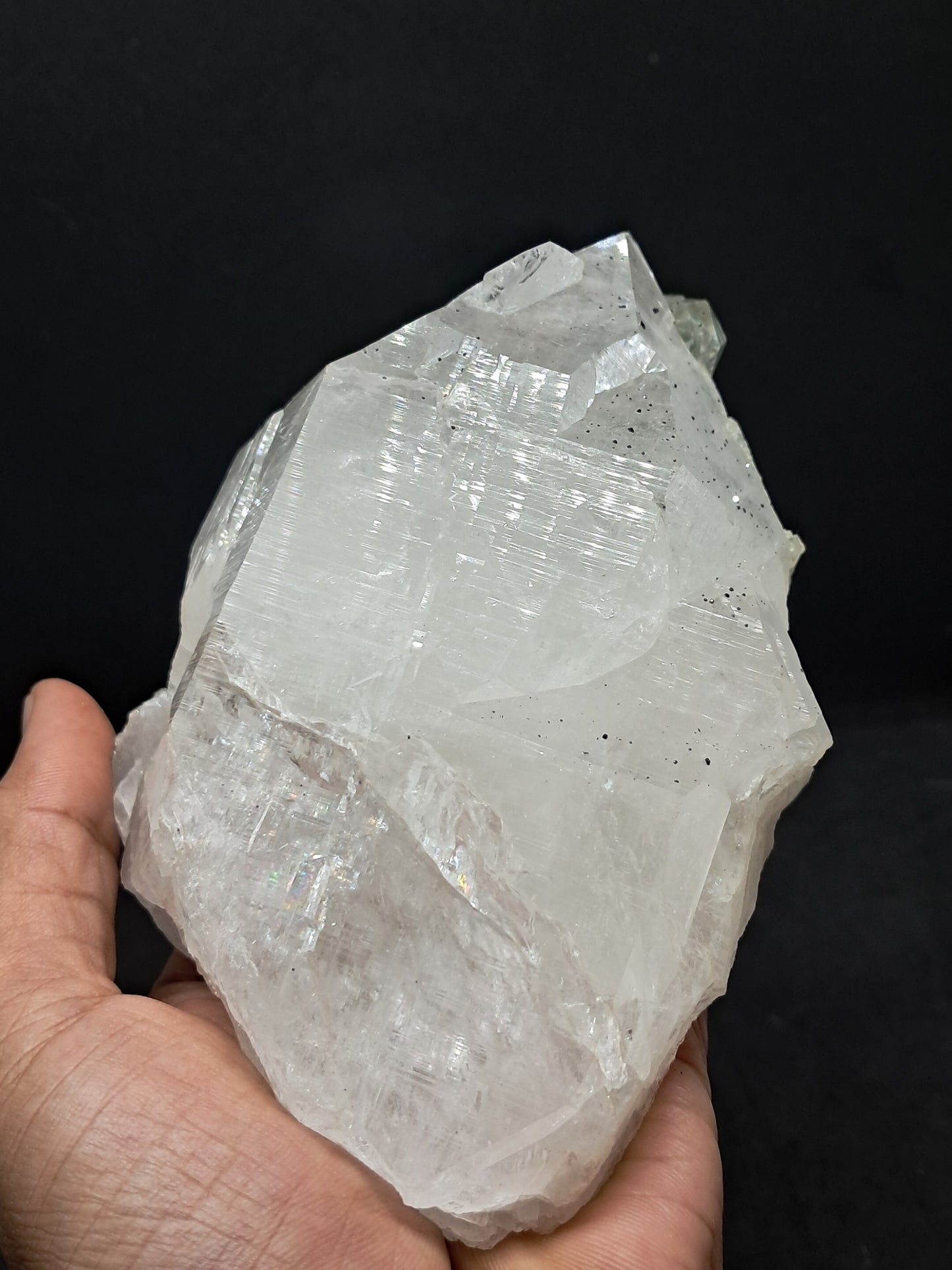 Himalayan Quartz Crystal Point with Magnetite Inclusions XL | High Grade | Natural Stone | Mineral Specimen #CH54