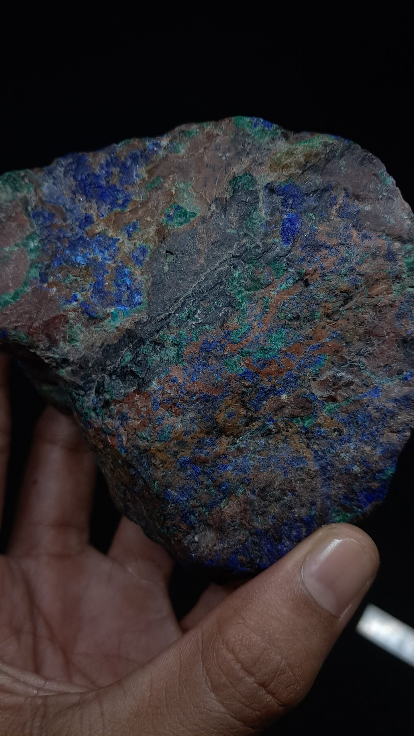 Natural Azurite & Malachite on Matrix (Congo) #UC2
