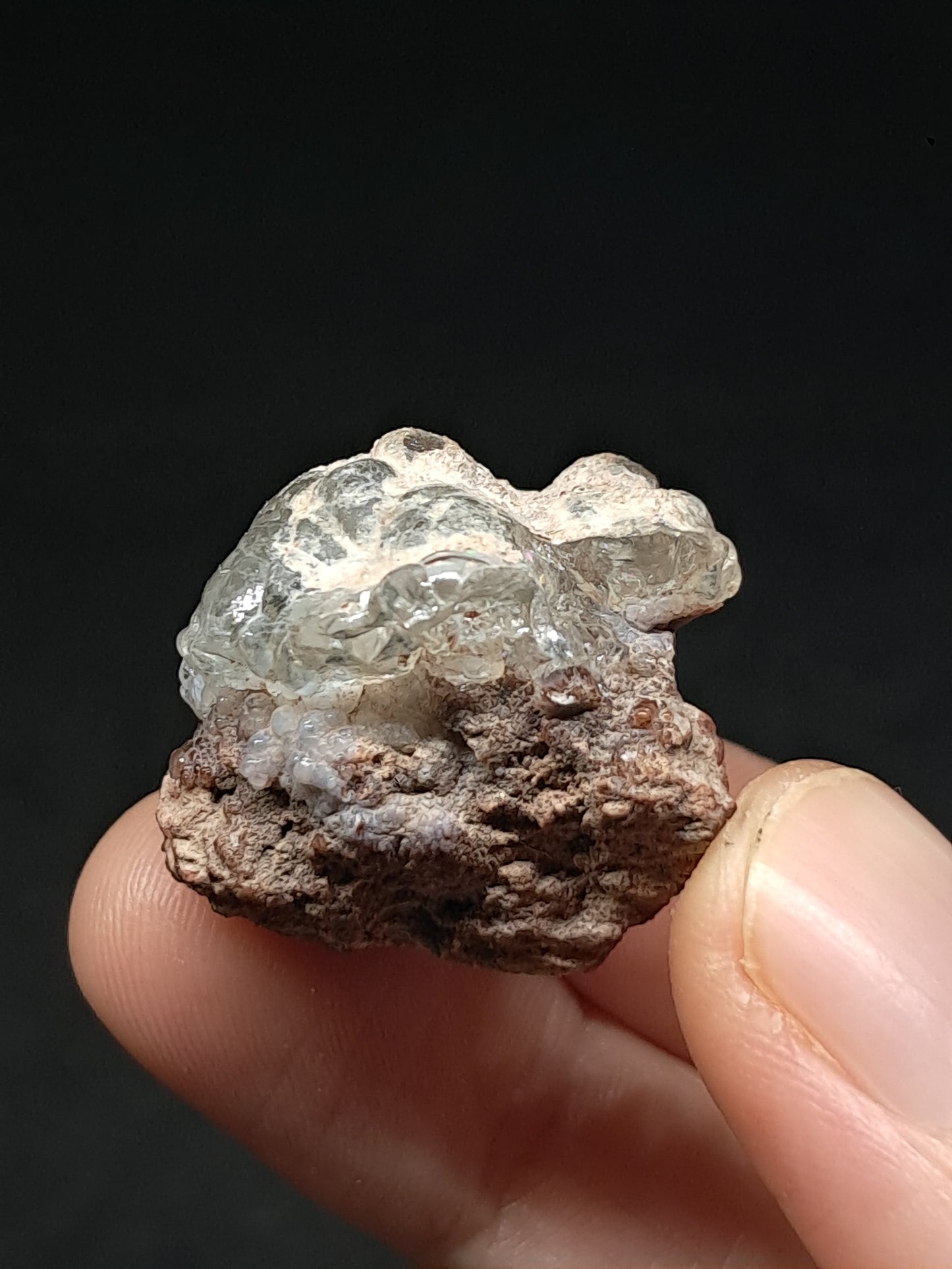 Hyalite Opal on Matrix (Mexico) Rough Crystal Stone | UV-Reactive Mineral Specimen #OH16