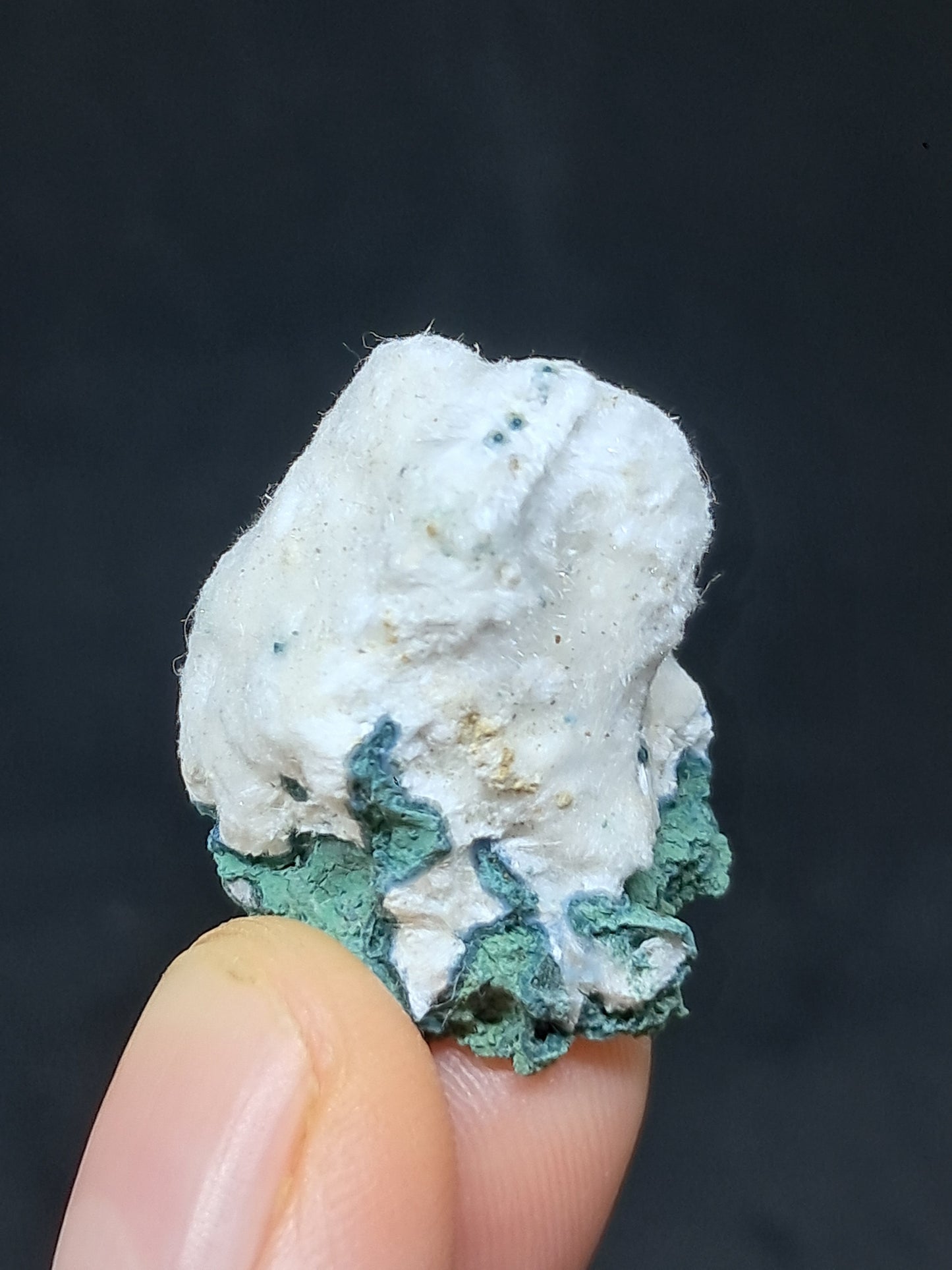 Okenite on Chalcedony (Mumbai) Mineral Specimen | Natural Crystal #OK41