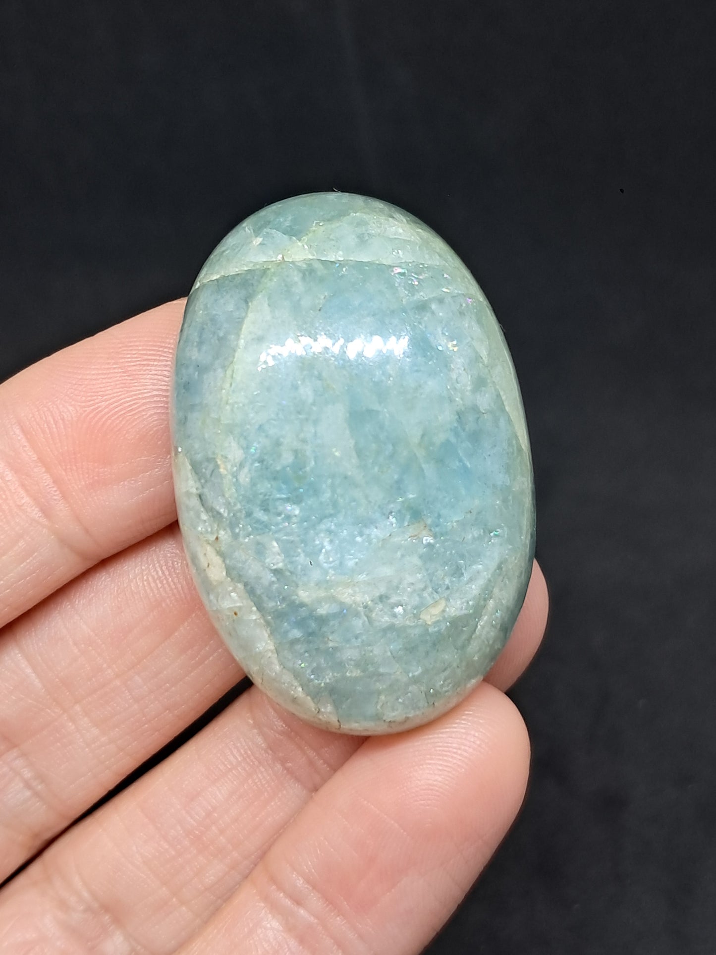 Aquamarine Cabochon Large Size | Polished Natural Stone