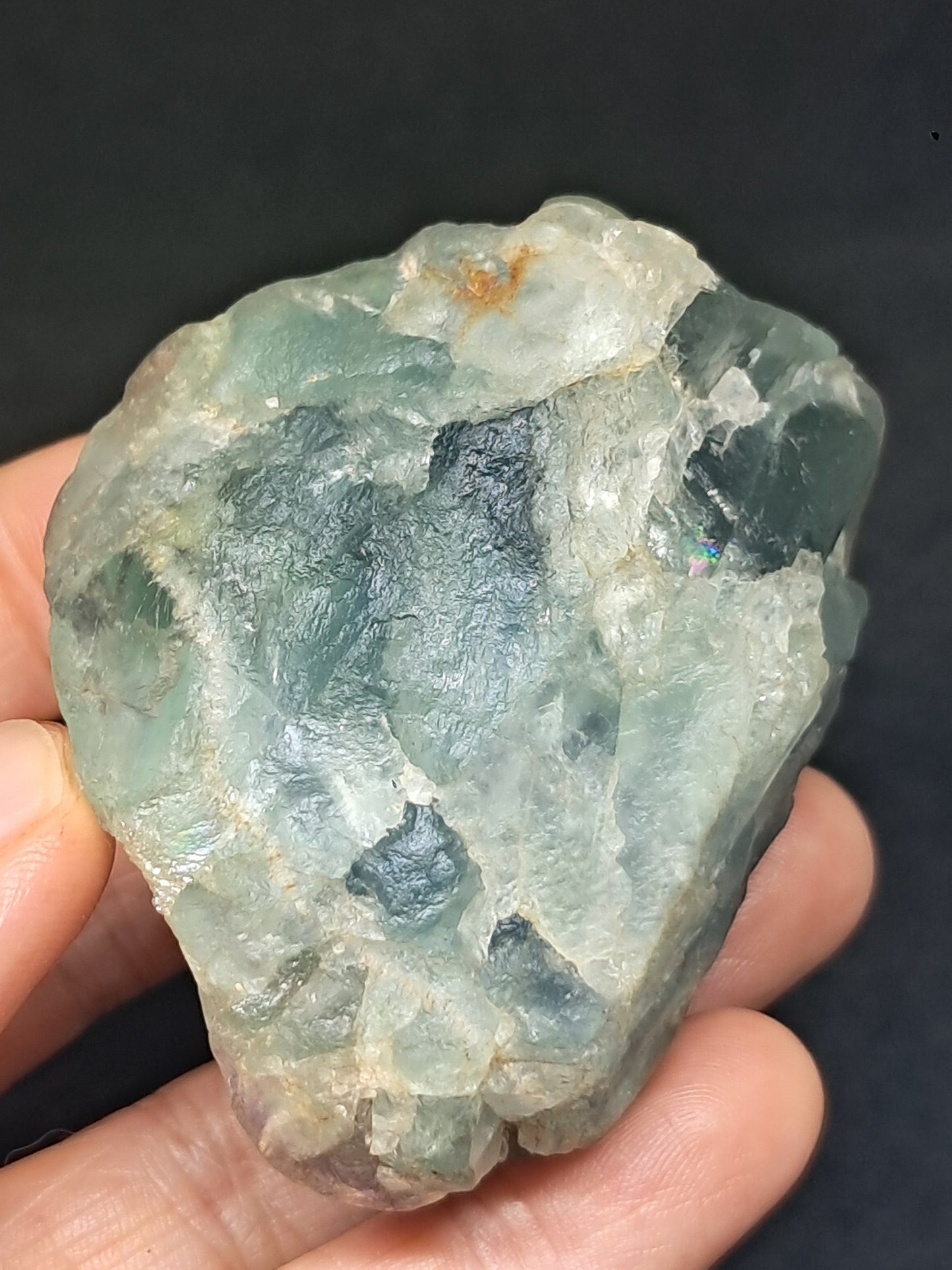 Rough Rainbow Fluorite Stone | Natural Crystal | Mineral Specimen #FL6