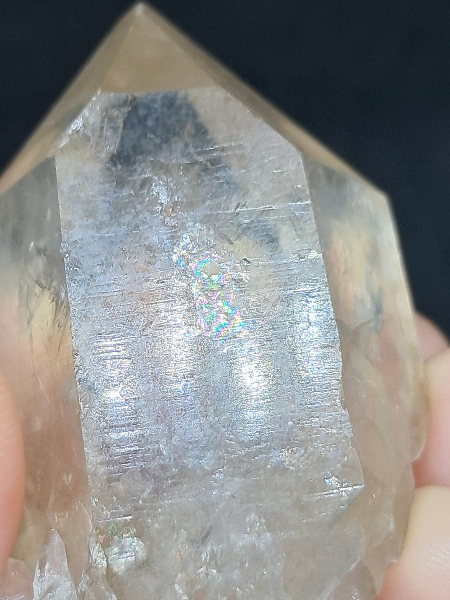 Natural Citrine "Kundalini" with Rainbows (Democratic Republic of Congo) Crystal Point | Mineral Specimen) #CTN16
