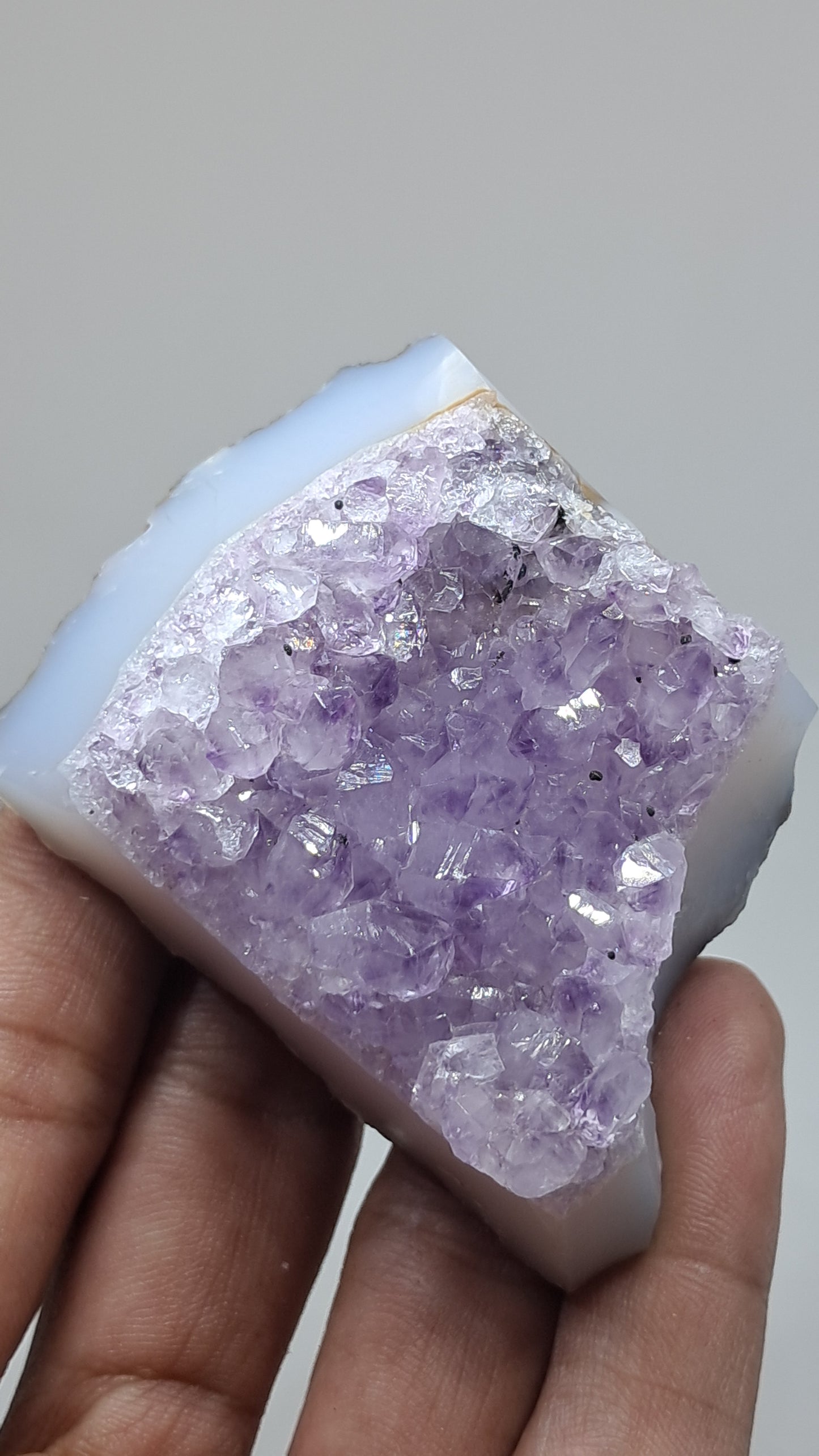Amatista lavanda morada (Brasil) | Drusa natural | Espécimen mineral #AMB10