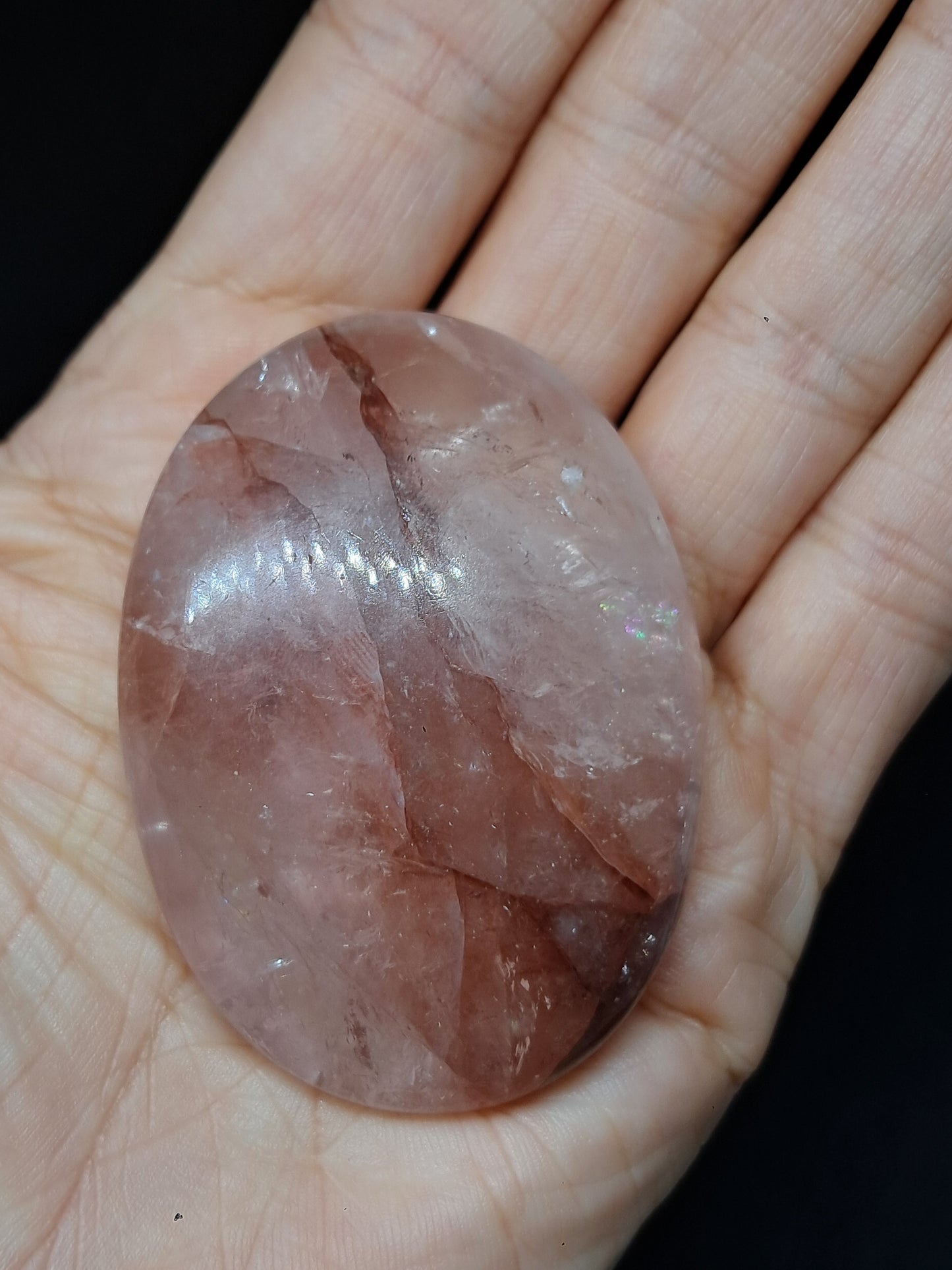 Hematite Quartz | Fire Quartz Palmstone | Good Quality Natural Stone