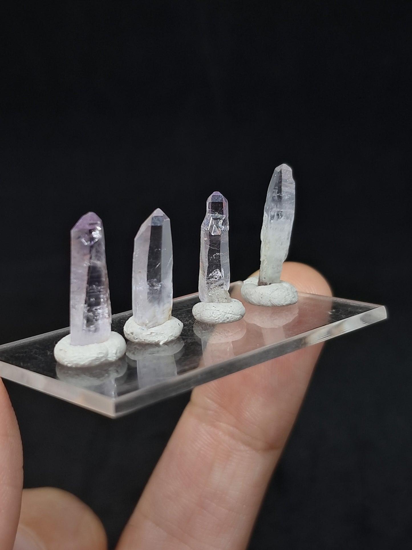 Set of 4 Small Veracruz Amethyst Crystal Points (Mexico) | Natural Stones #VA17