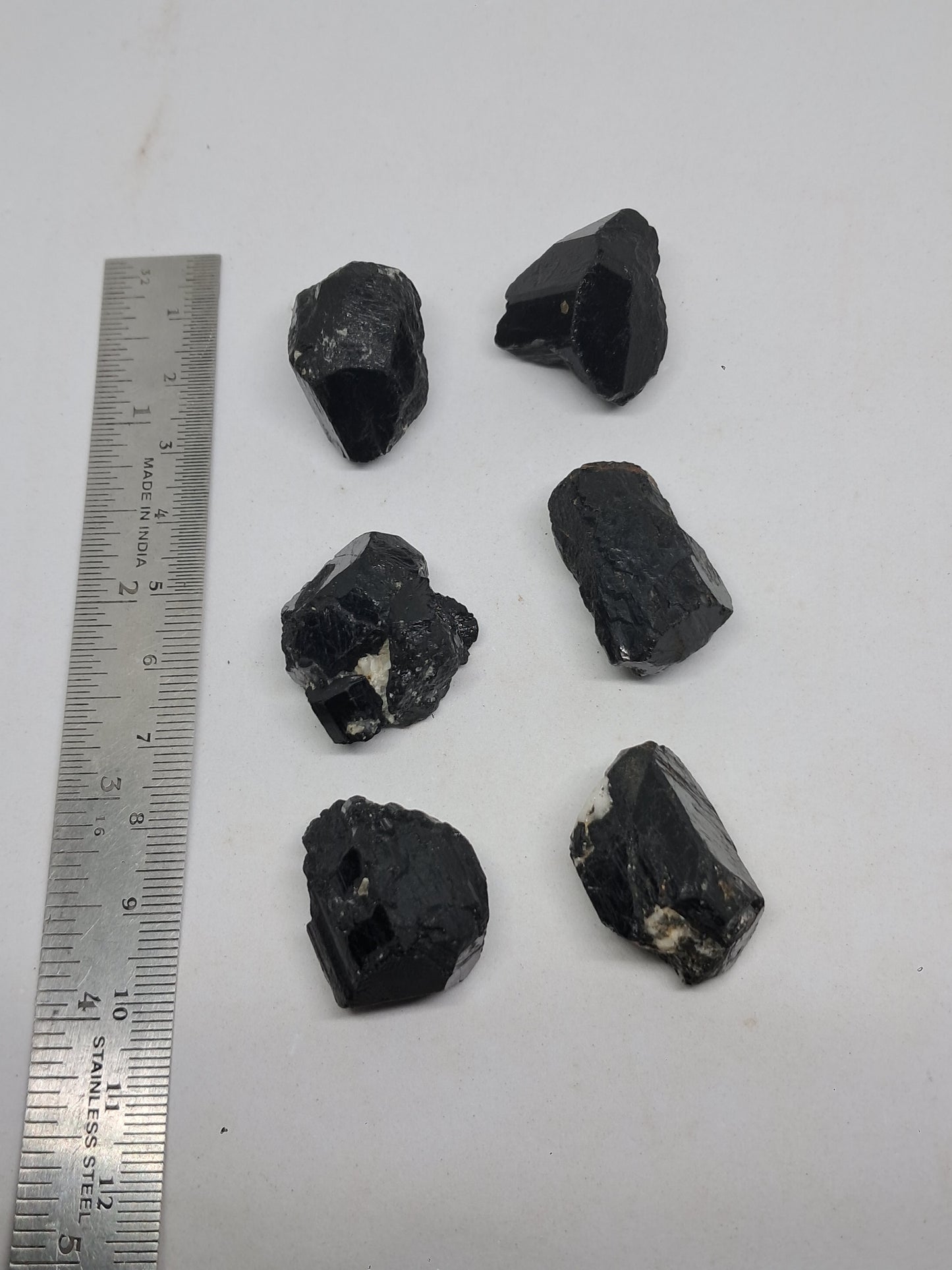 Medium Black Tourmaline Crystals (Karnataka) Natural Stone | Mineral Specimen #BT6