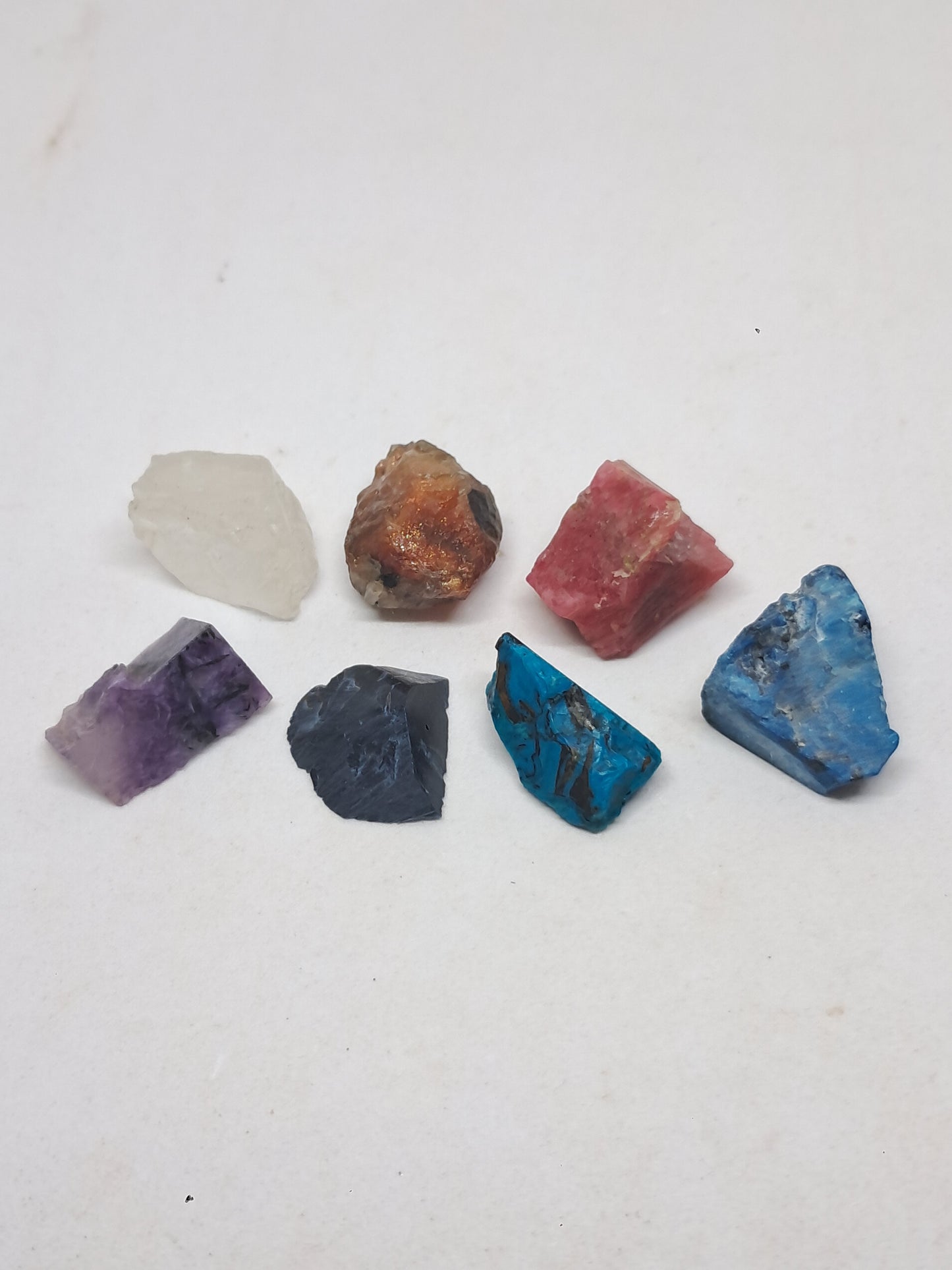 Set of 7 Mix Small Rough Stones | Raw Crystals | Natural Minerals #RCS21