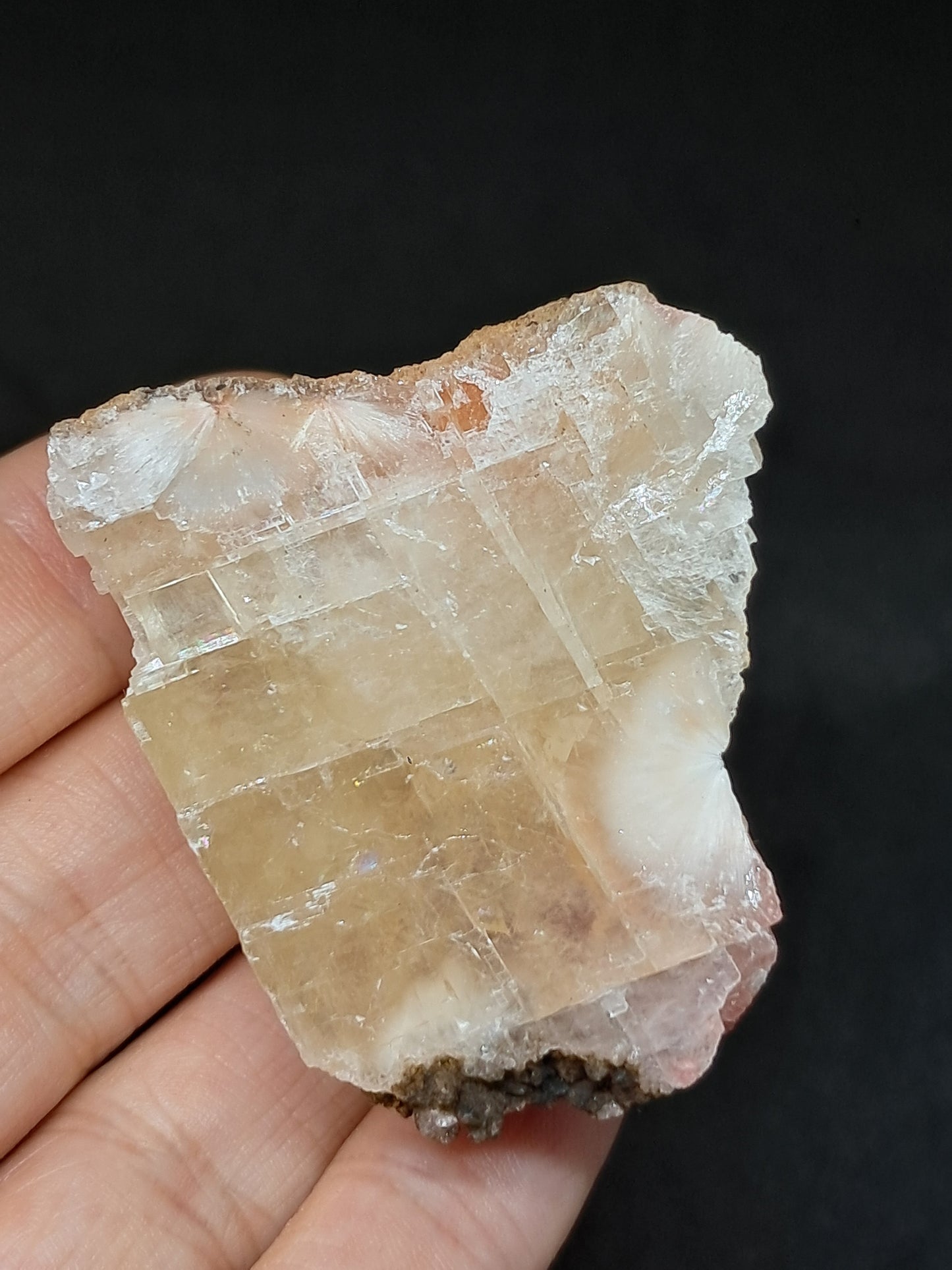 Calcita rojiza/rosa con mesolita *Hallazgo raro* (Pithampur) Cristal natural | Piedra en bruto | Espécimen mineral #CA34