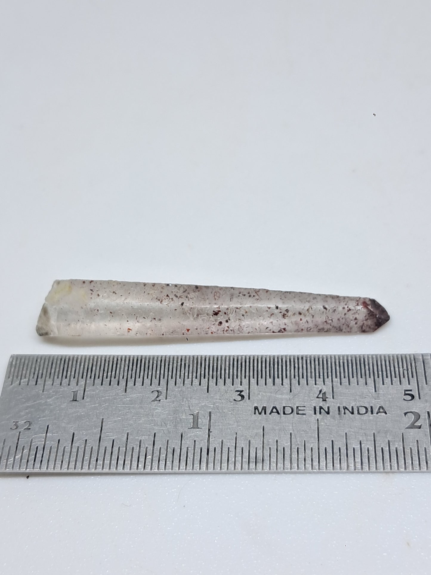 Hematite Included Quartz (Karur) Natural Crystal Point | Mineral Specimen #HPQ65