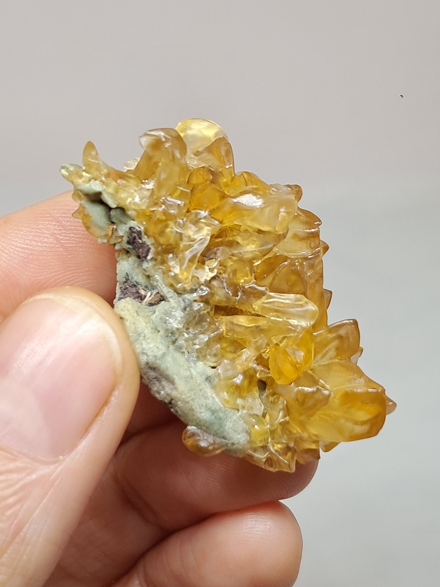 Dog Tooth Honey Calcite (Ahmednagar) Natural Crystal | Mineral Specimen #CA27