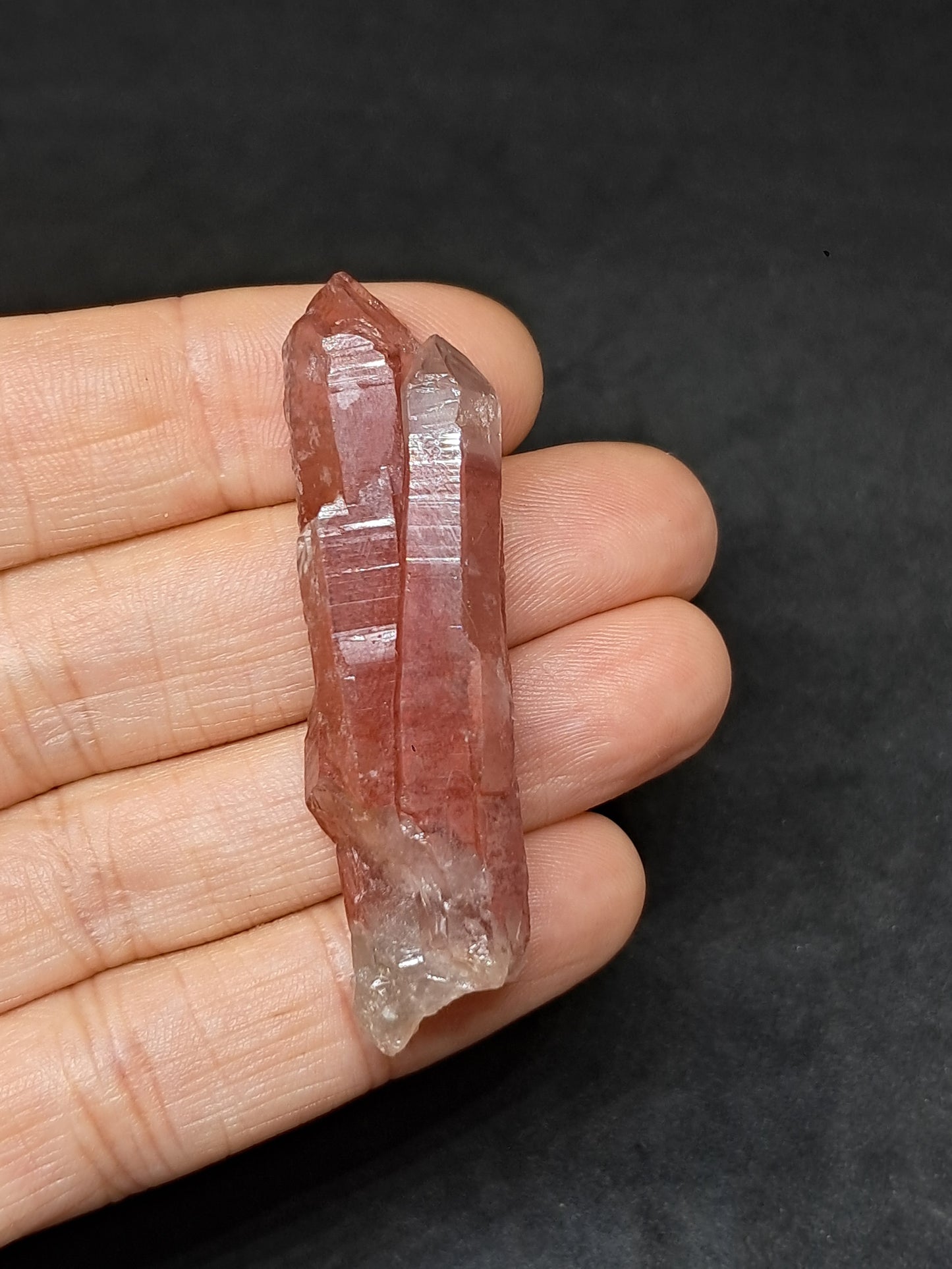Hematite Phantom Quartz (Telangana) | Natural Crystal | Mineral Specimen #HPQ62