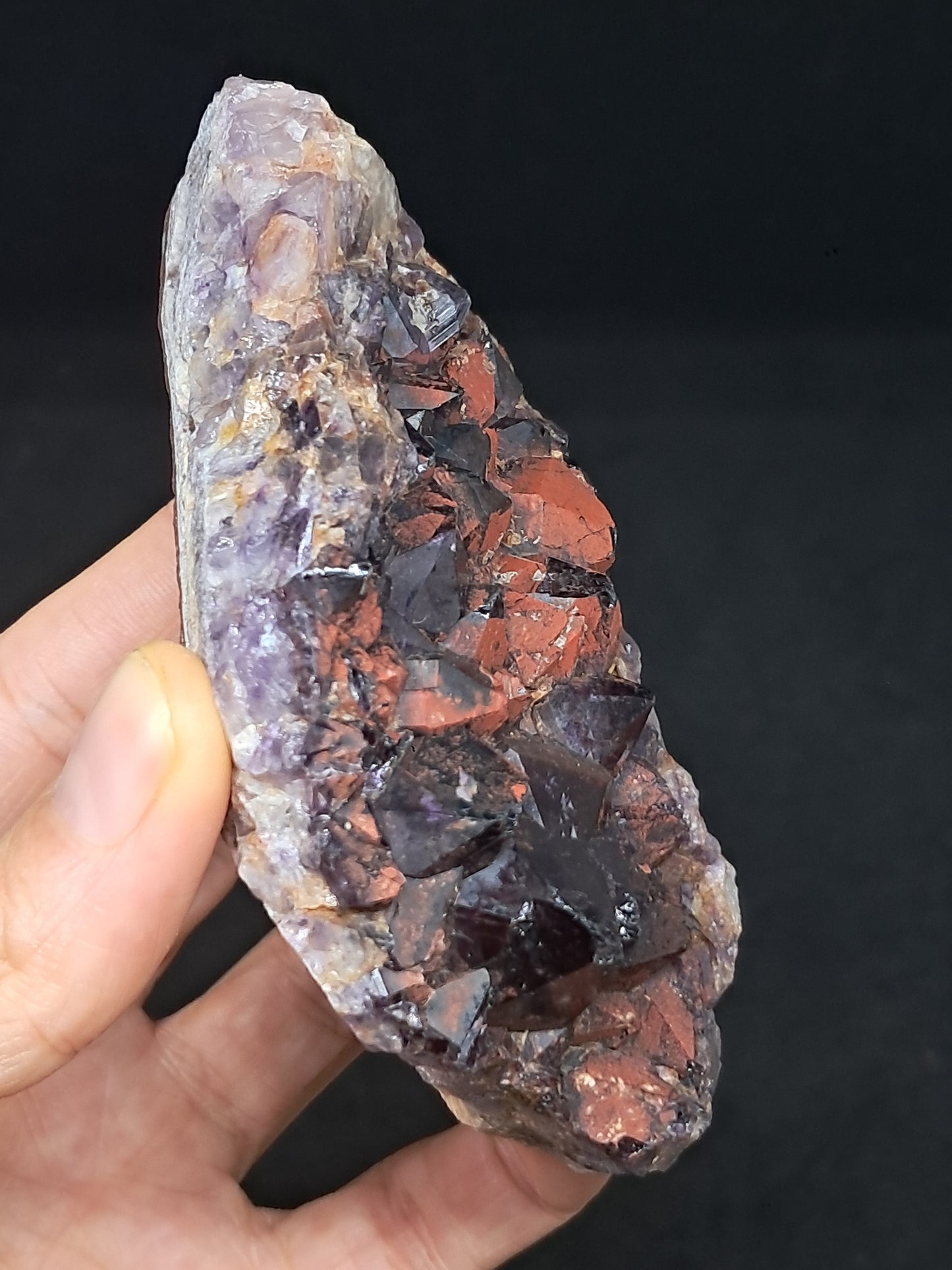 Amethyst w/ Hematite Cluster (Madhya Pradesh) | Mineral Specimen | Natural Stone #AM7
