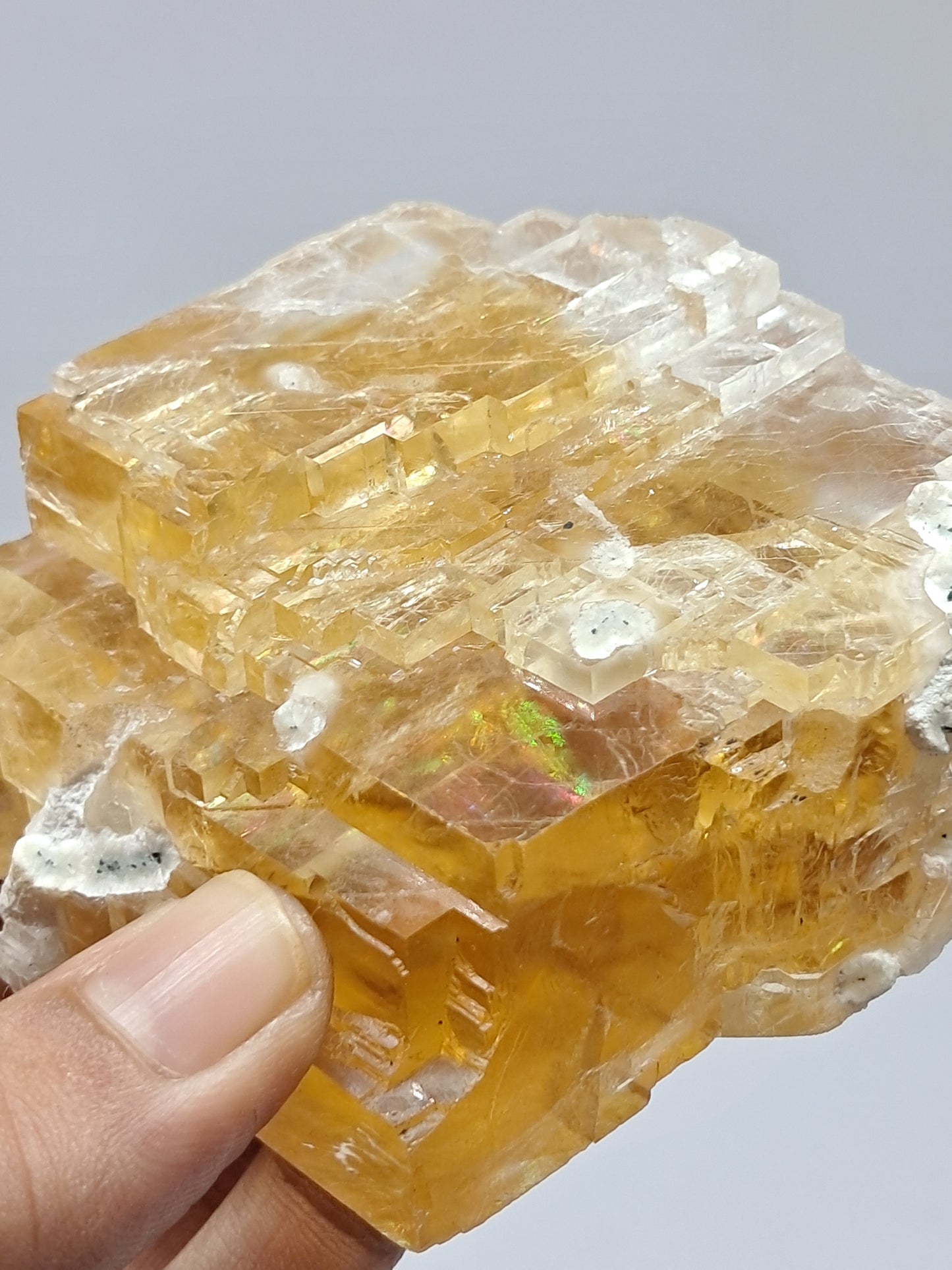 Honey Calcite w/ Okenite (India) Rough Crystal | Natural Stone | Mineral Specimen #CA15