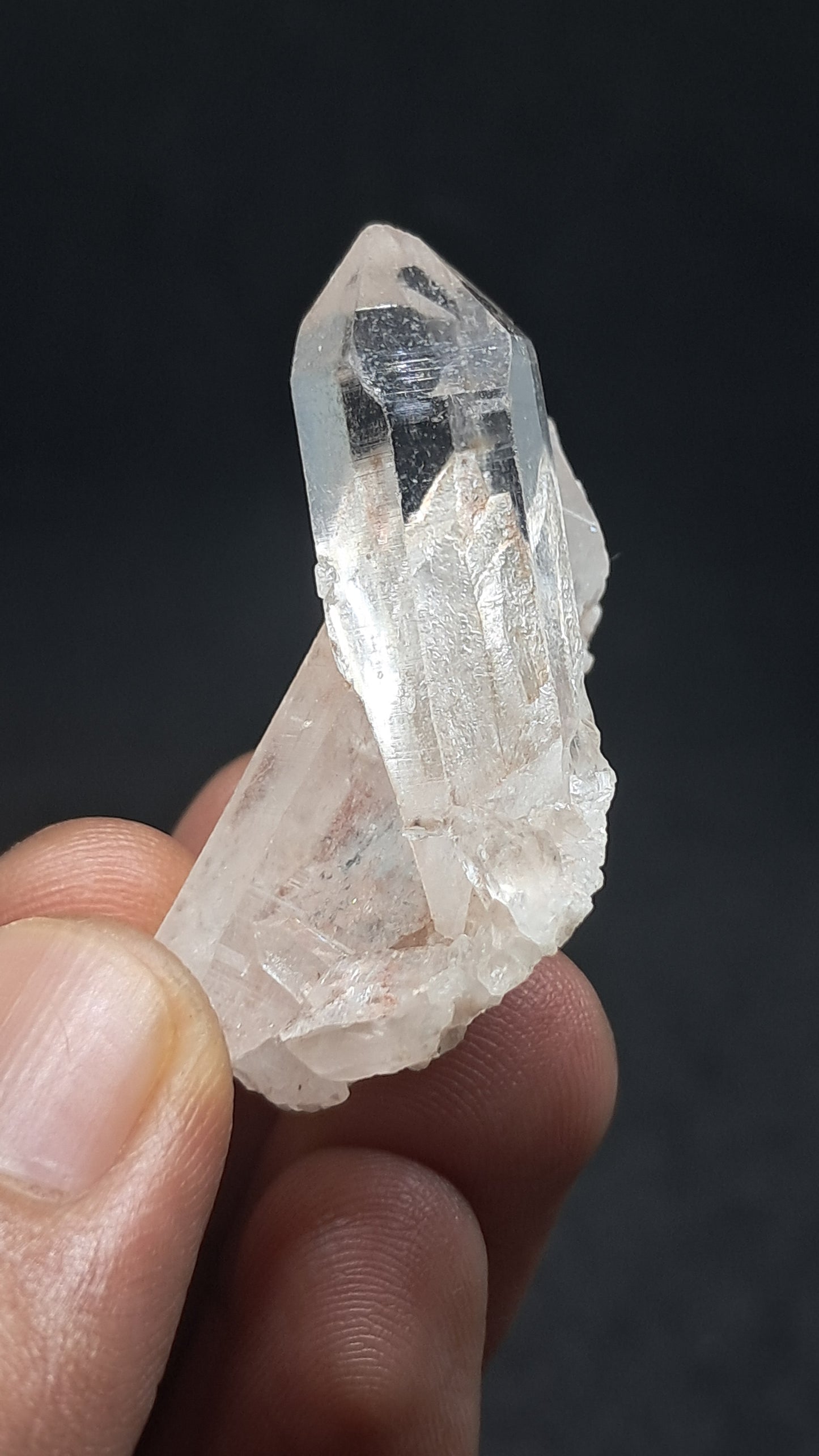 Cuarzo del Himalaya gemelo penetrante | Cristal natural | Ejemplar mineral n.° CH79