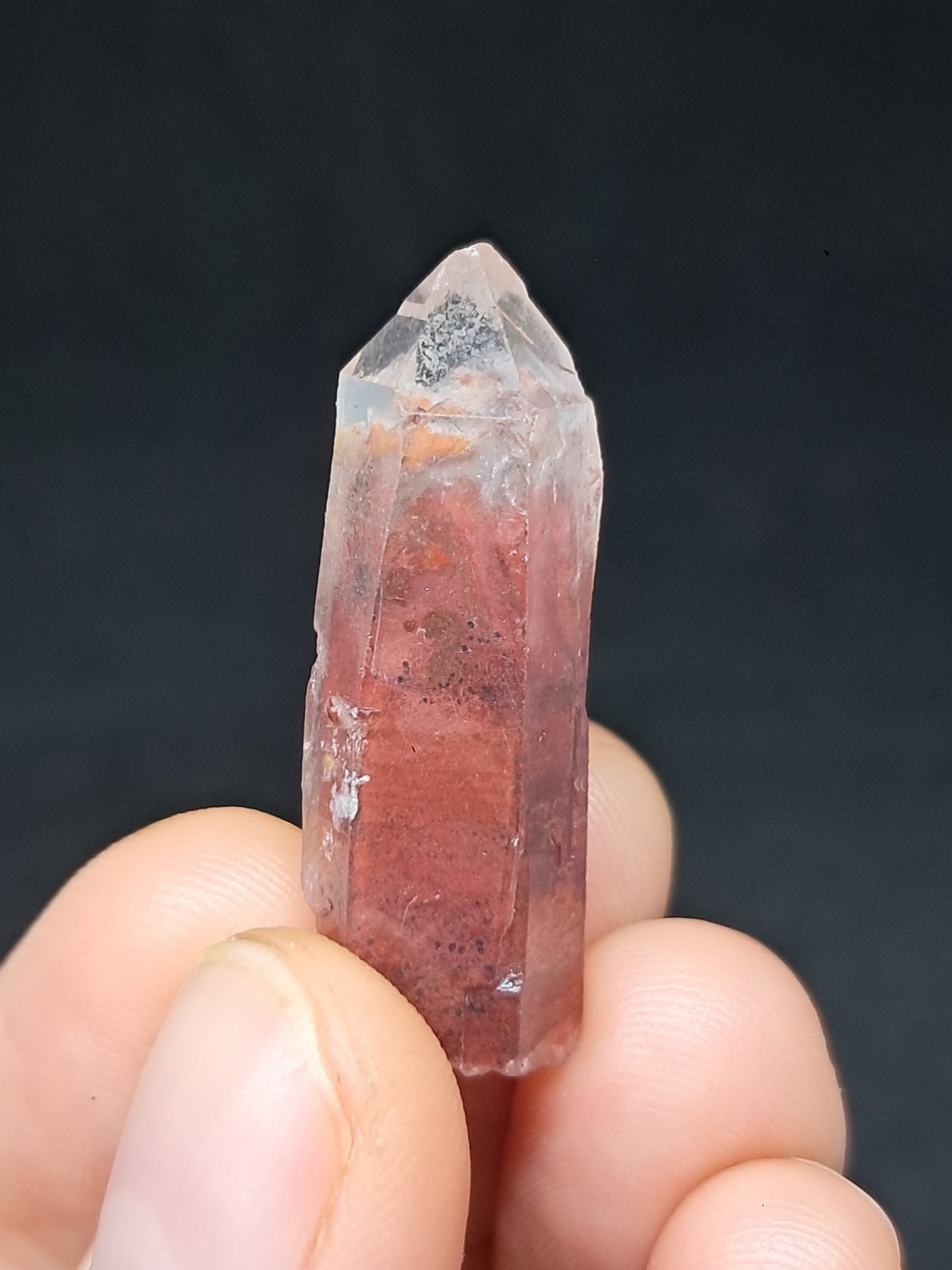 Hematite Phantom Quartz (Telangana) | Natural Crystal | Mineral Specimen #HPQ57