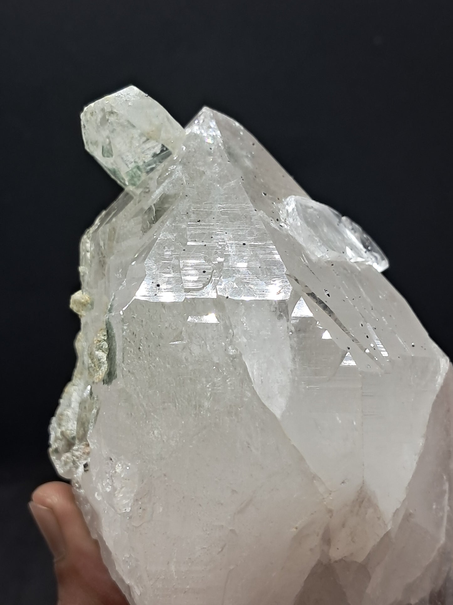 Himalayan Quartz Crystal Point with Magnetite Inclusions XL | High Grade | Natural Stone | Mineral Specimen #CH54