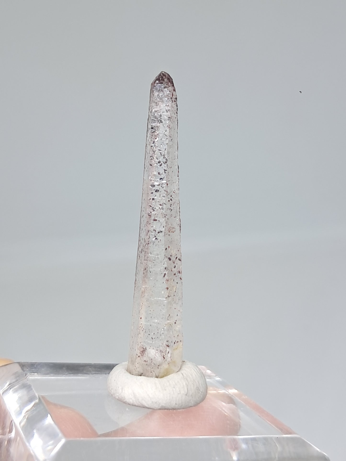 Hematite Included Quartz (Karur) Natural Crystal Point | Mineral Specimen #HPQ65