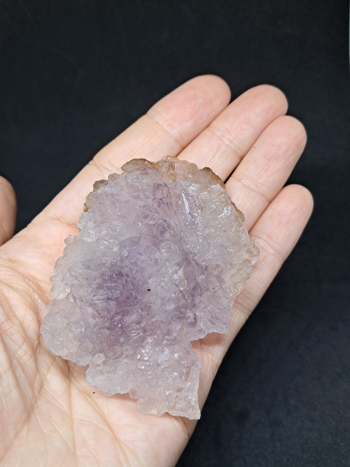 Cúmulo de amatista en cetro con óxido de hierro en forma de panal (Karur) | Cristal en bruto | Piedra natural | Ejemplar mineral n.° KA150