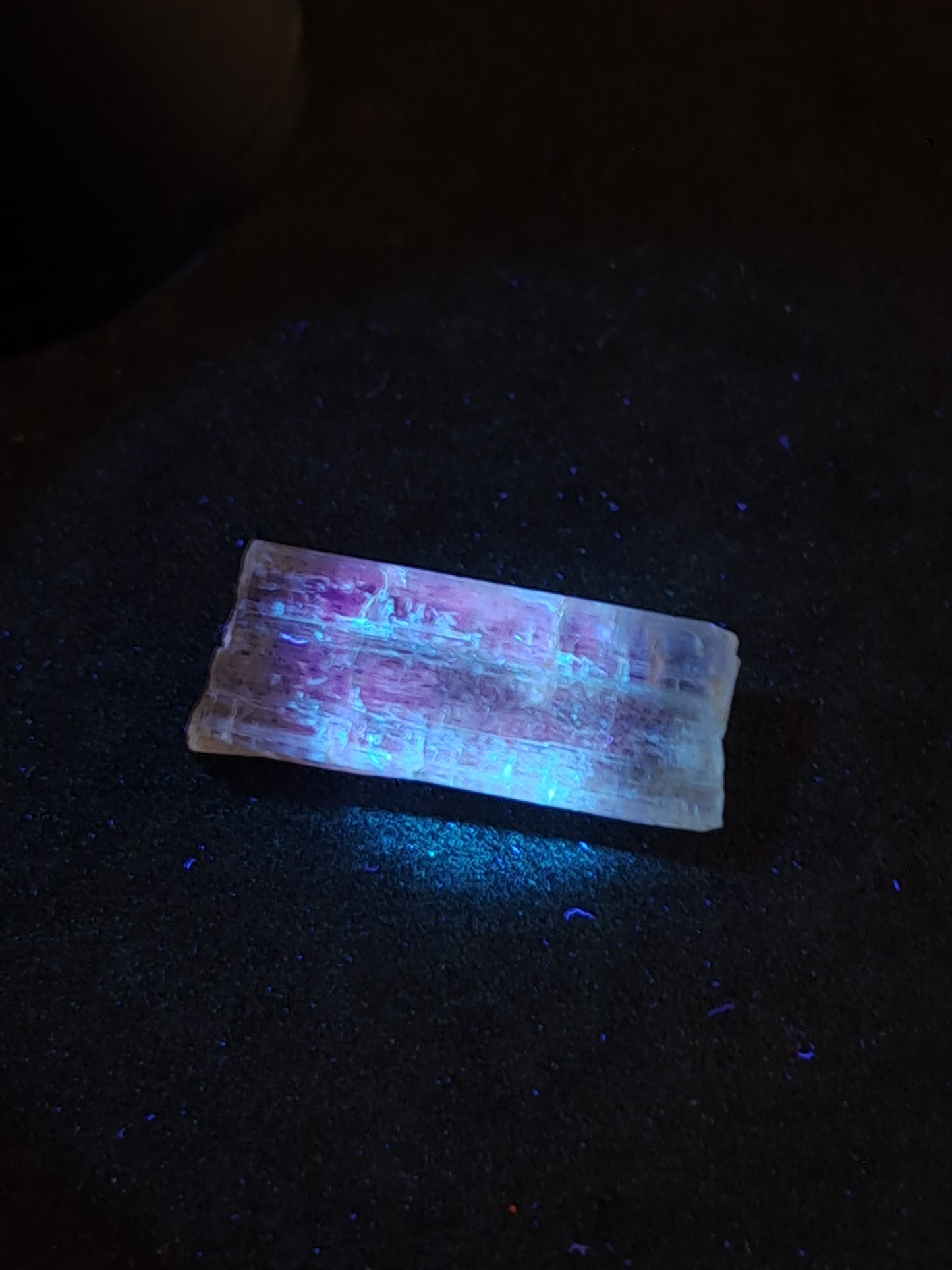 Fluorescent Natural Scapolite Crystal (Karur) UV Reactive | Rough Stone | Mineral Specimen #SCP13