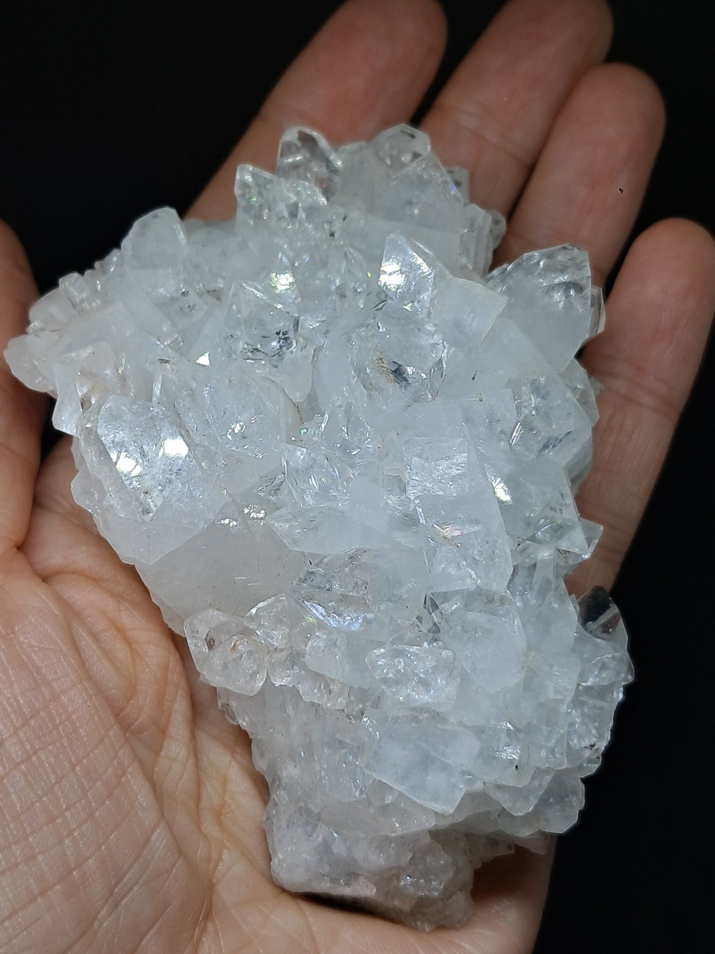 Clear Apophyllite (Ajanta) Natural Crystal Cluster | Mineral Specimen #AP39