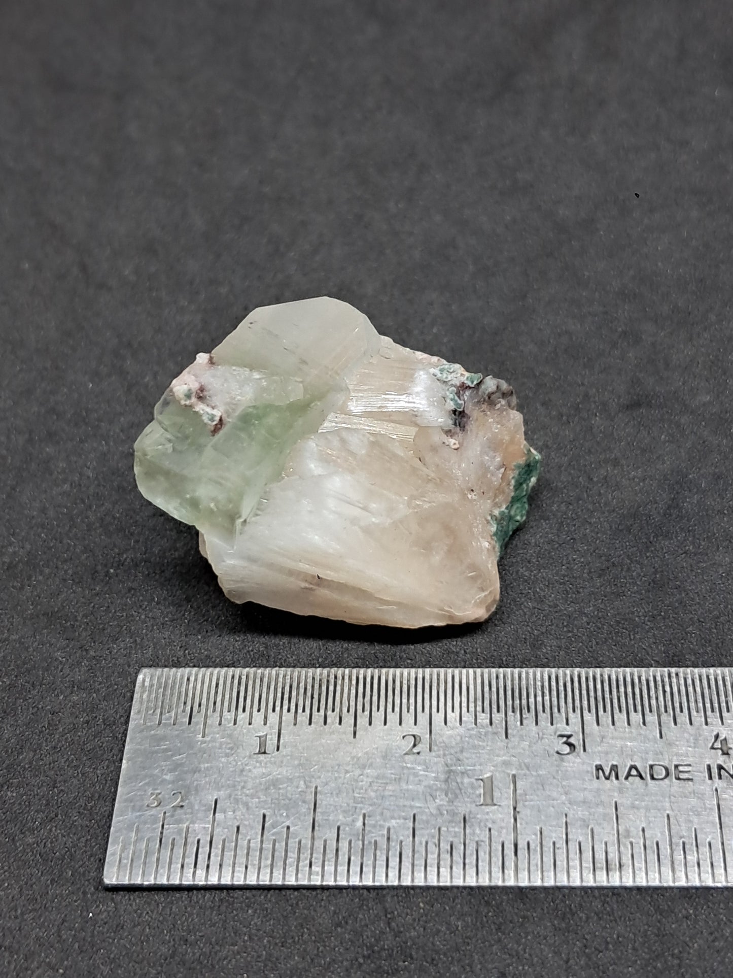 Green Apophyllite with Stilbite (Fluorapophyllite) (Ajanta) Natural Crystal | Mineral Specimen #GA38