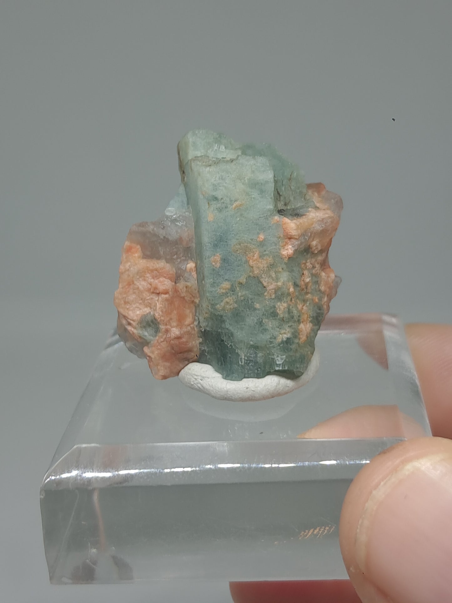 Aquamarine on Matrix (Karur) Rough Natural Crystal | Mineral Specimen #AQM48