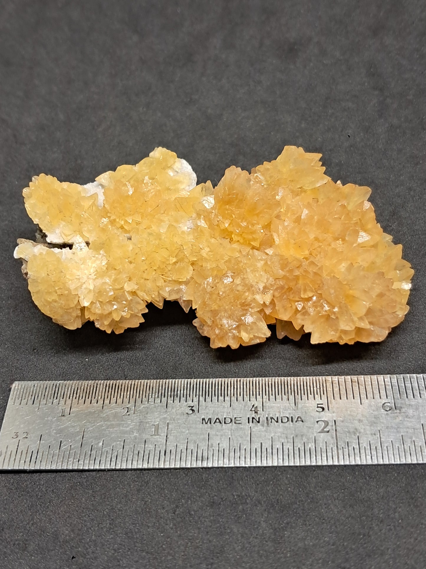 Yellow Calcite *Dog Tooth* Formation | Phosphorescent Crystals | UV Reactive (India) Rough Crystal | Natural Stone | Mineral Specimen #CA29