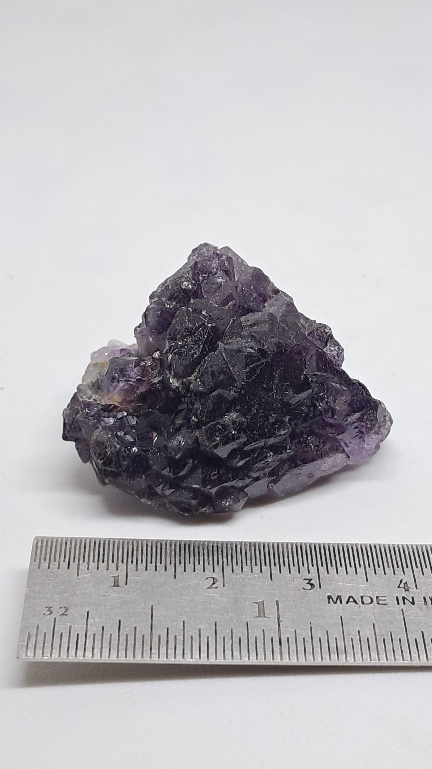 Amatista Elestial Morada Profunda | Inclusiones de Hematita Goetita Rutilo | Cristal Natural | Espécimen Mineral #KA196