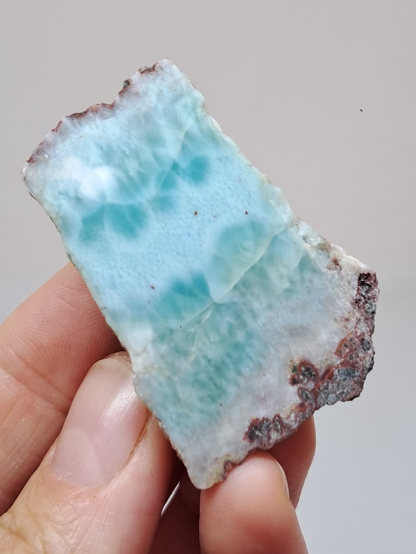 Rough Slice of Larimar (Dominican Republic) Raw Stone | Natural Rock #LM38
