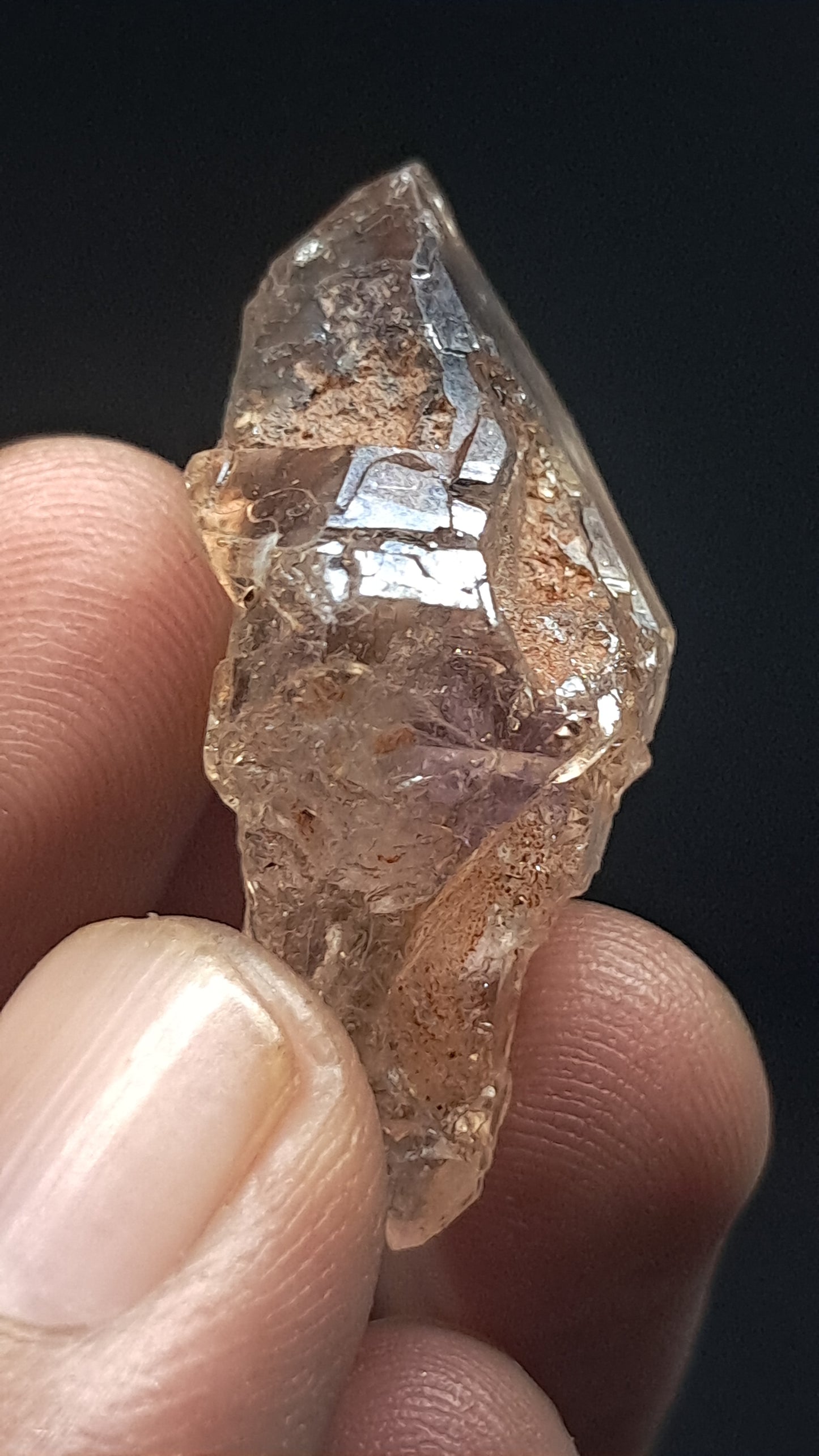 Smokey Amethyst Biterminated Scepter (Karur) Raw Natural Crystal | Mineral Specimen #EQ29