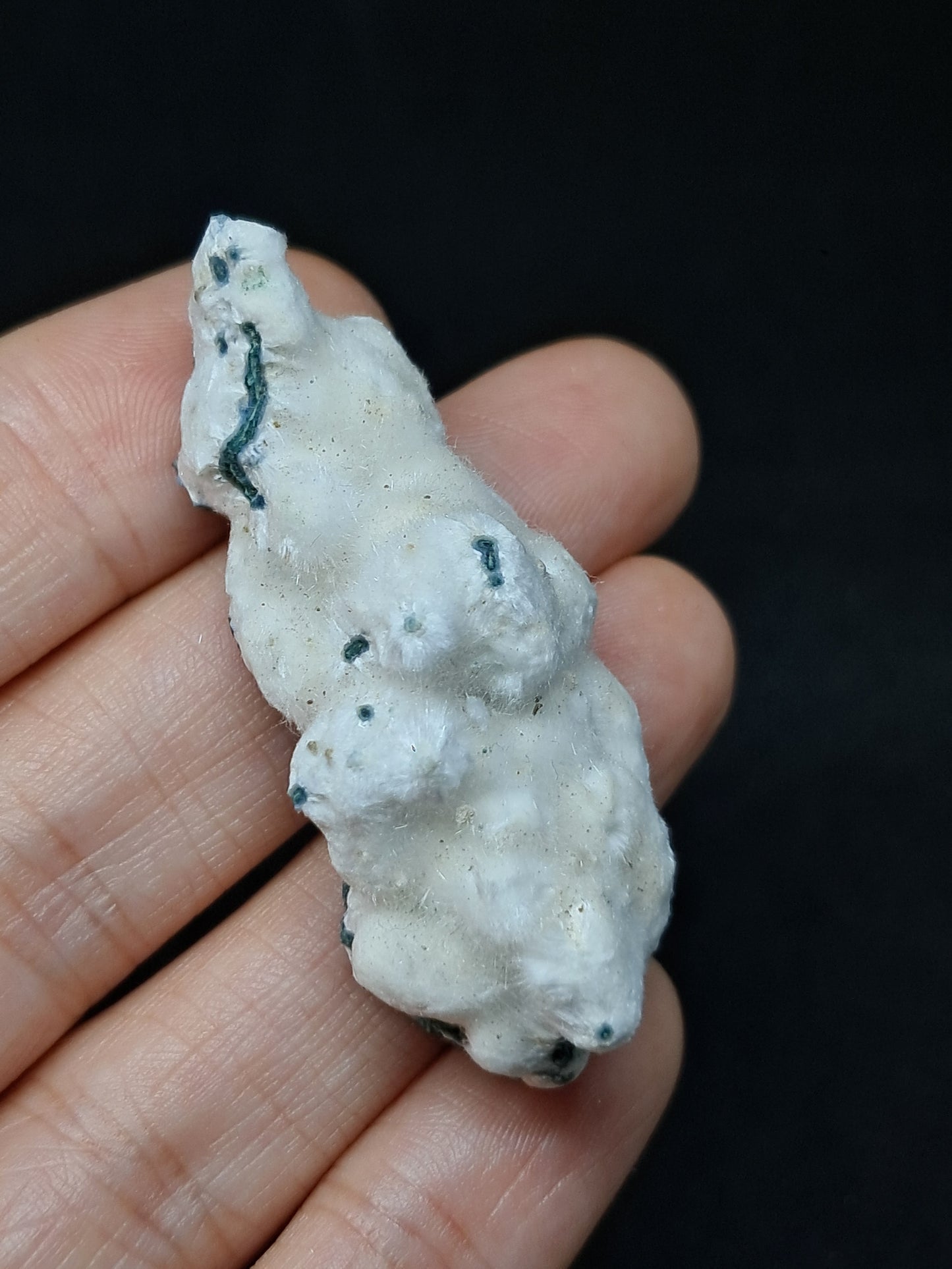 Okenite on Chalcedony (Mumbai) Mineral Specimen | Natural Crystal #OK37