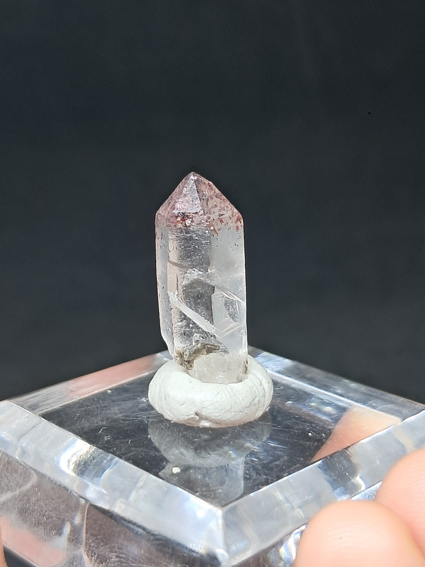 Quartz w/ Hematite Inclusions (Karur) Natural Crystal Point | Mineral Specimen #HPQ69