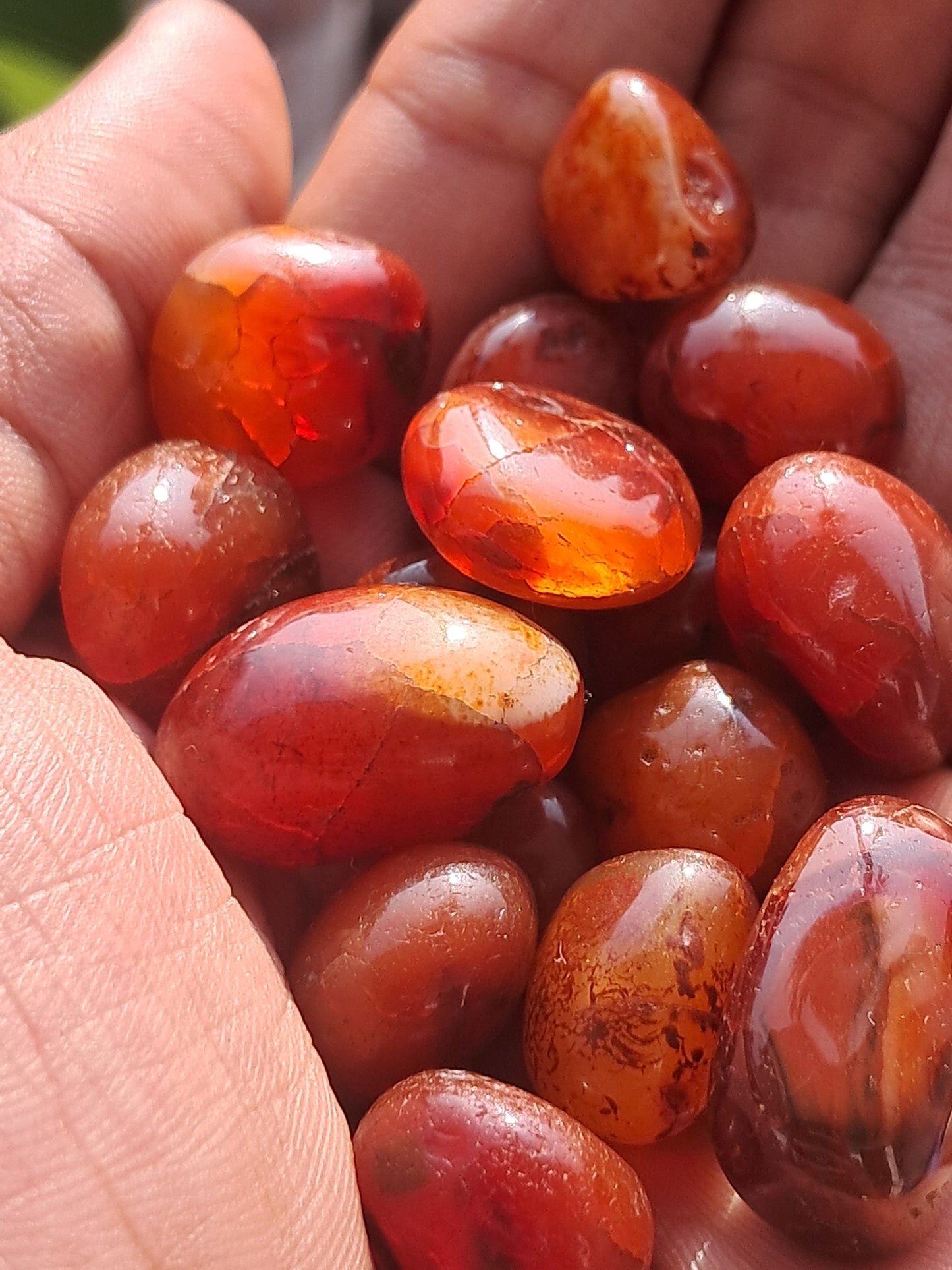 Cornalina pulida (India) Piedra natural n.° CRN7