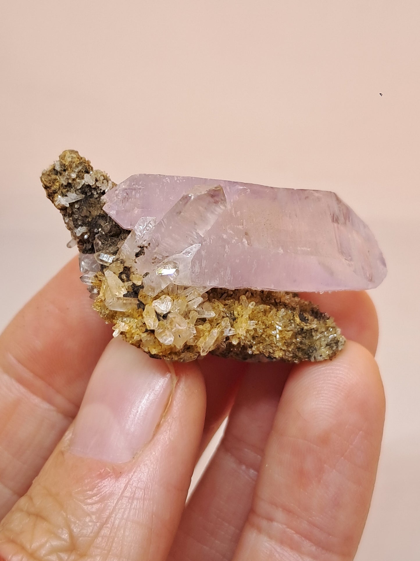 Veracruz Amethyst Crystal Point on Matrix (Mexico) | Natural Cluster | Mineral Specimen #VA23