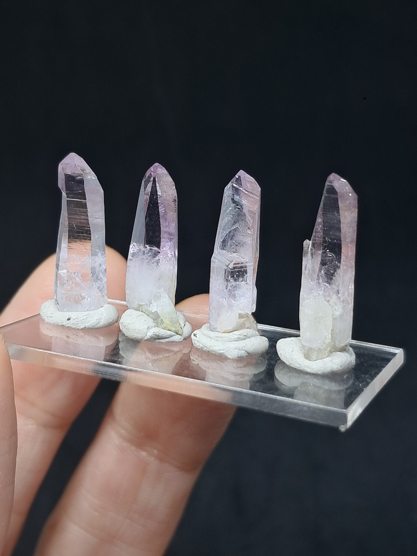 Set of 4 Small Veracruz Amethyst Crystal Points (Mexico) | Natural Stones #VA18