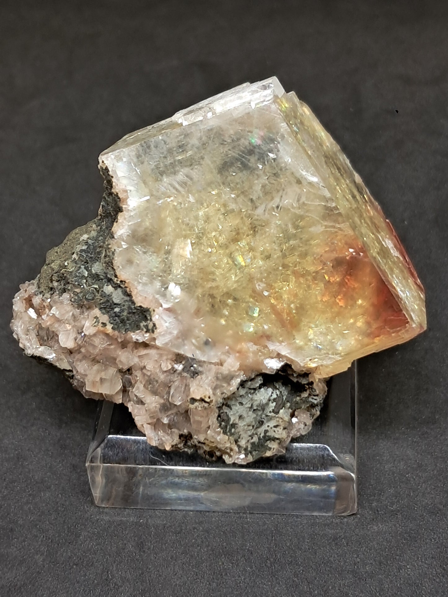 Calcita Frambuesa Mohosa *Hallazgo Raro* (Pithampur) Cristal Natural | Piedra Bruta | Muestra de Mineral #CA31