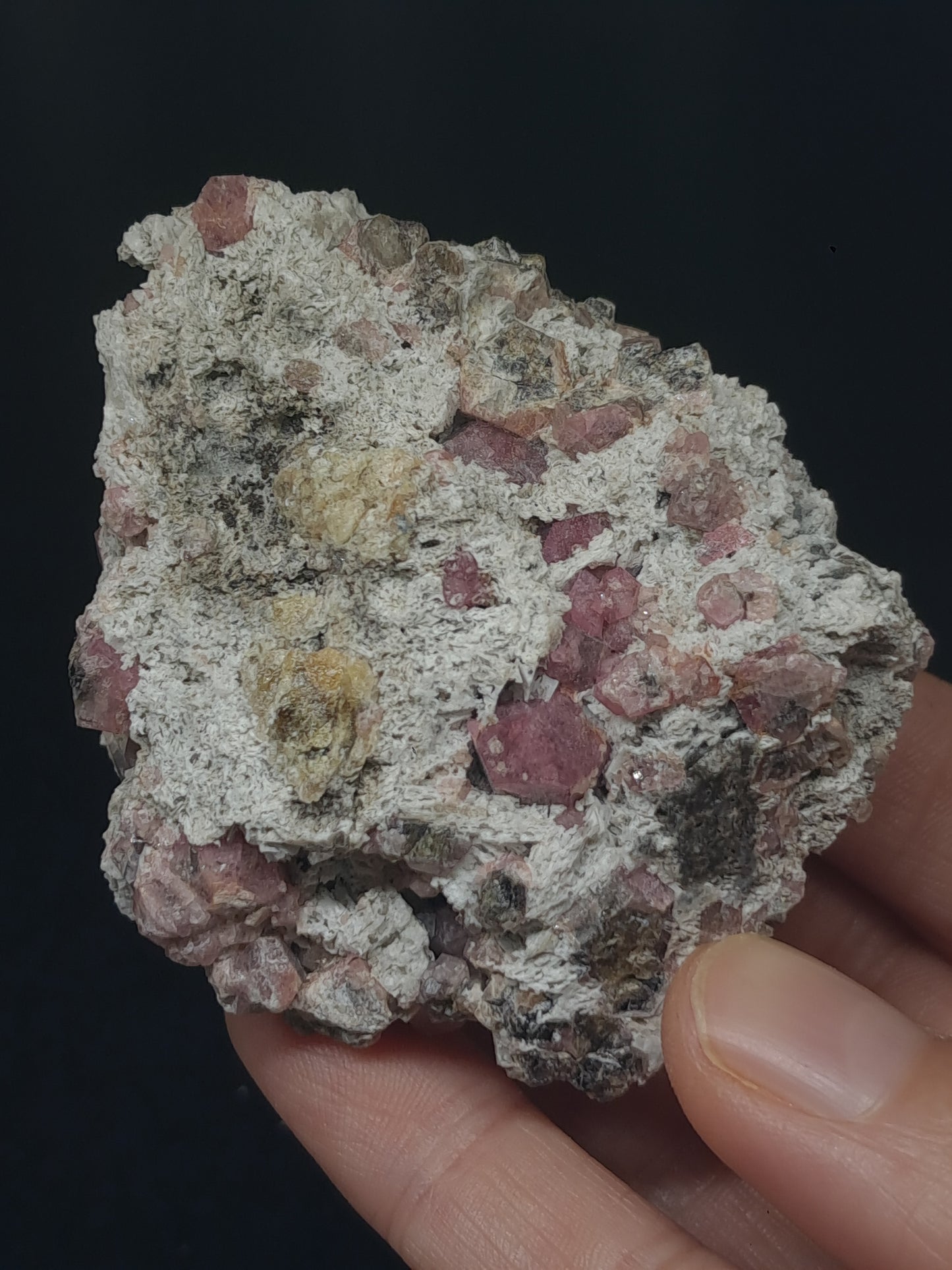 Grossular Garnet on Matrix (Mexico) Pink Garnet Cluster |Rough Crystal Stone | Mineral Specimen #GR22