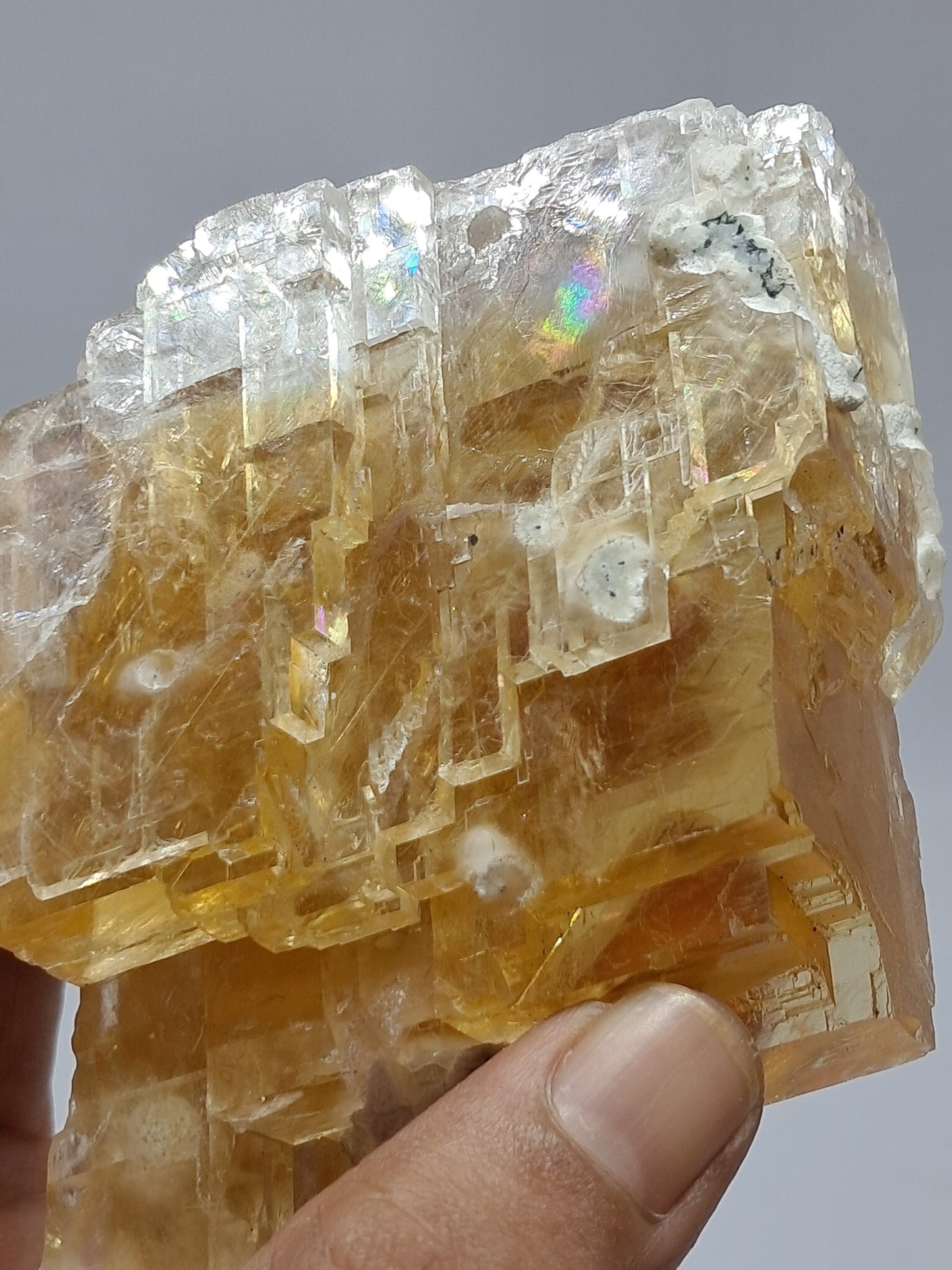 Honey Calcite w/ Okenite (India) Rough Crystal | Natural Stone | Mineral Specimen #CA15