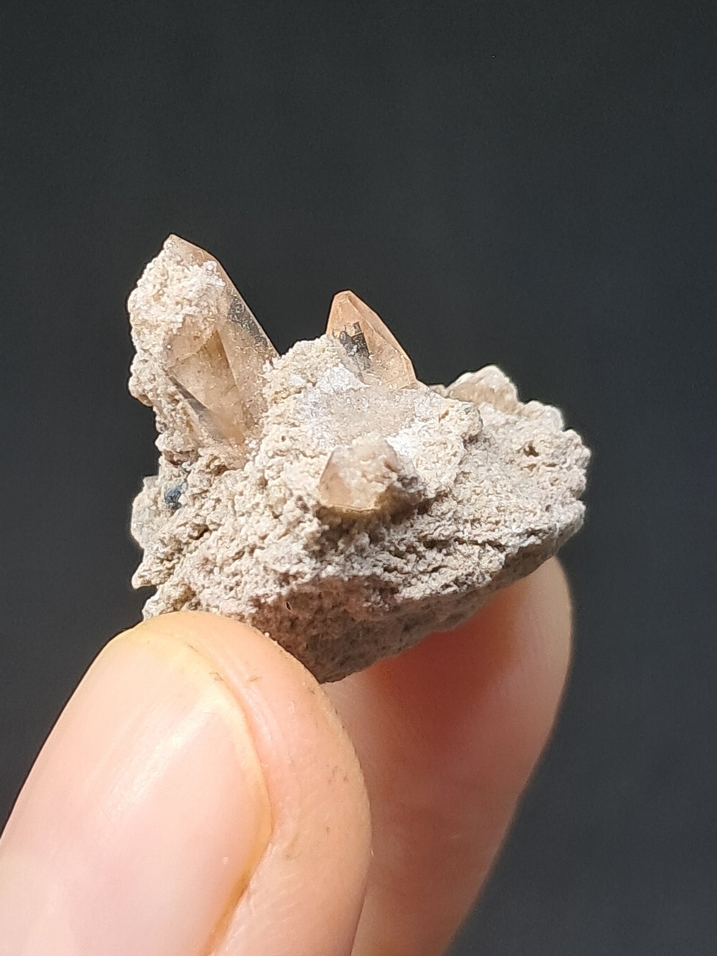 Cristales de topacio natural en matriz (México), piedra preciosa rara | Ejemplar mineral n.° TPZ27