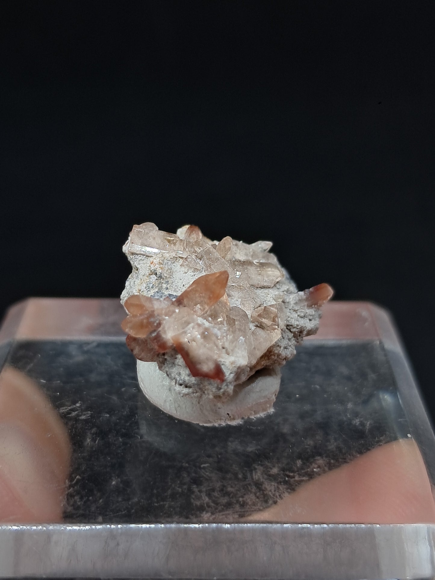 Cristales de topacio natural en matriz (México), piedra preciosa rara | Ejemplar mineral n.° TPZ15
